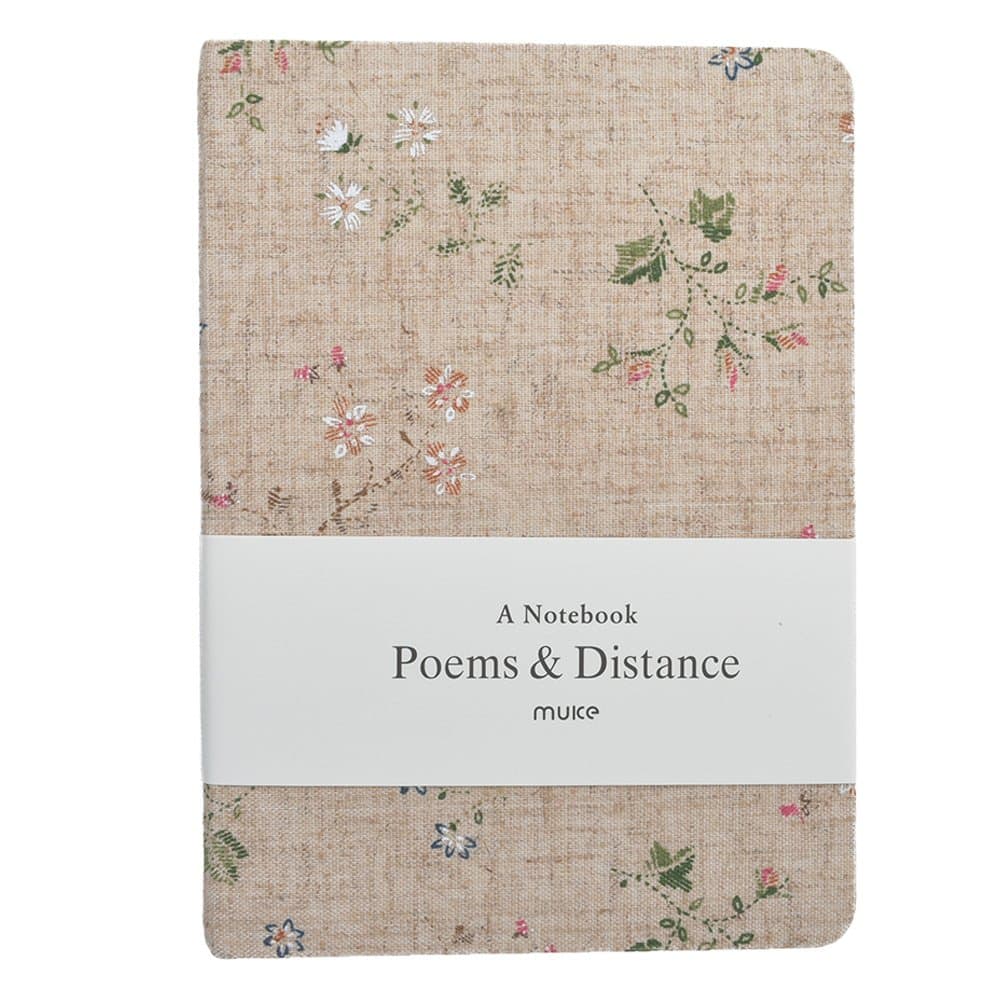 Cloth Linen Journal Notebook Hard Cover Diary with Blank And Lined Paper 128 Sheets/256 Pages (Khaki)