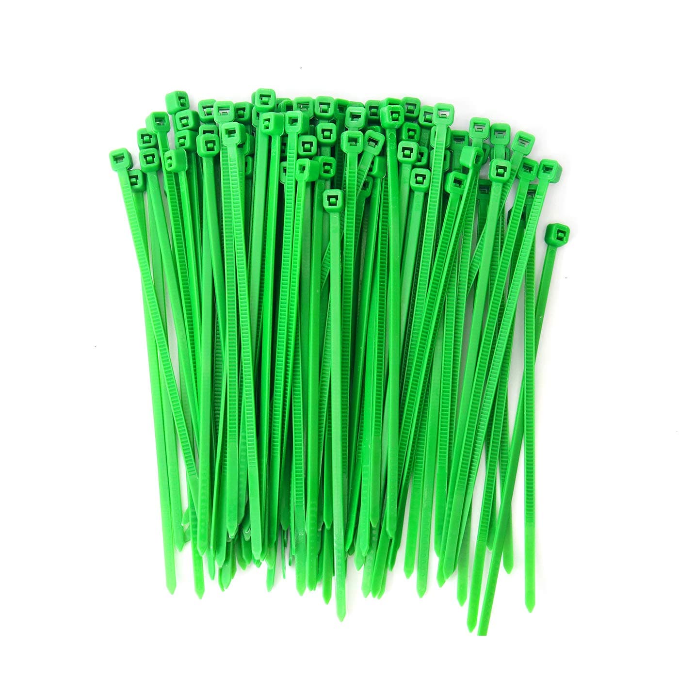 Cable Tie 2.5x100mm (Green) | Heavy Duty Strong Zip Wire Fastener Organizer Tie | Self Locking Nylon Teeth Grip Pack of 100