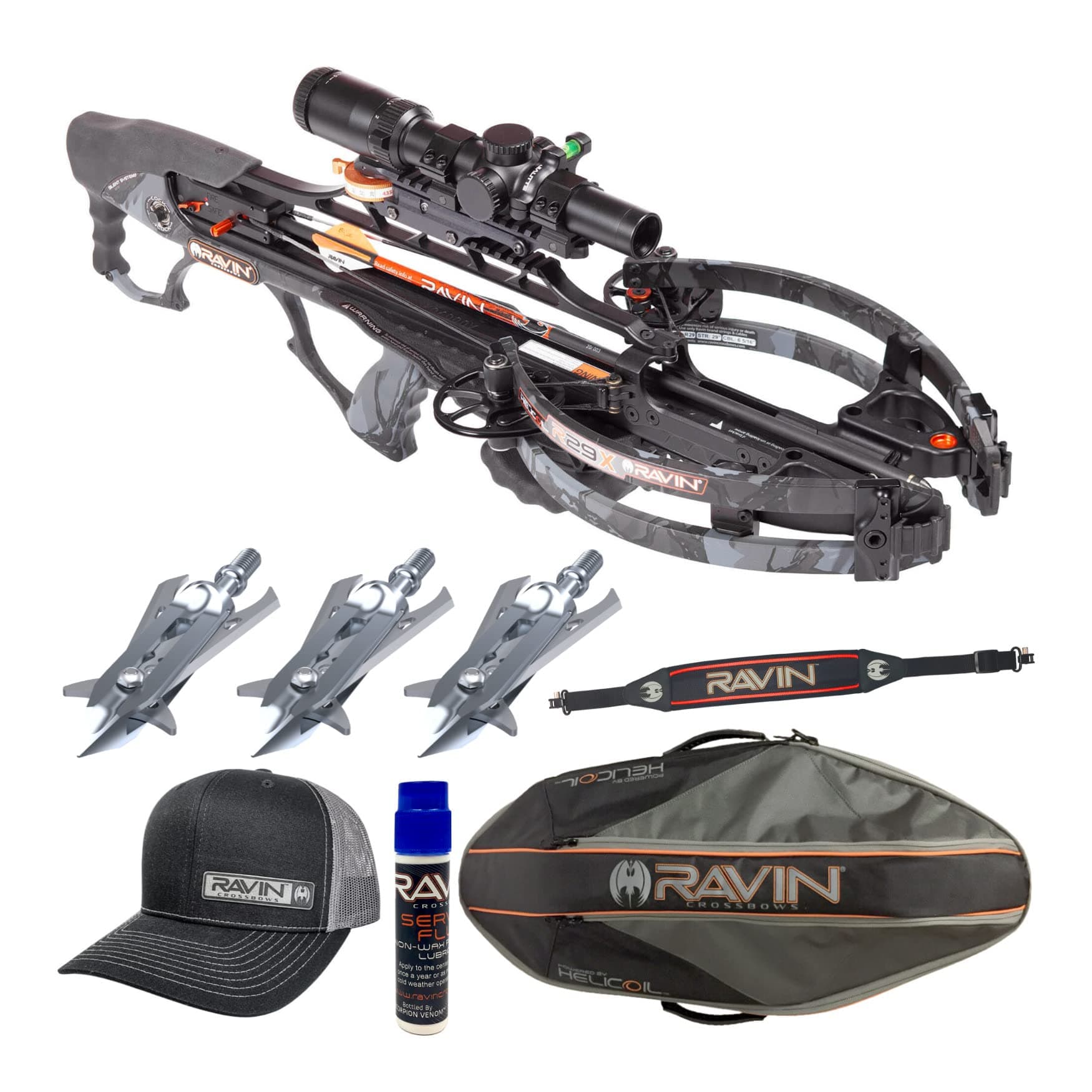 Crossbows R29X Sniper (Predator Dusk Camo) Package Pro Bundle (6 Items)