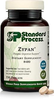 Zypan - Whole Food Digestion and Digestive Health with Pepsin, Betaine Hydrochloride (Betaine HCl) and Pancreatin - Gluten Free - 330 Tablets