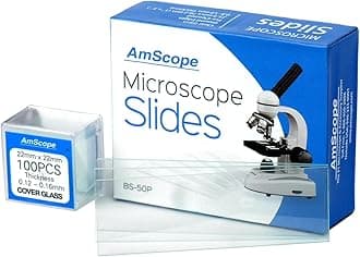 50 Pre-Cleaned Blank Microscope Slides and 100 22x22mm Square Cover Glass