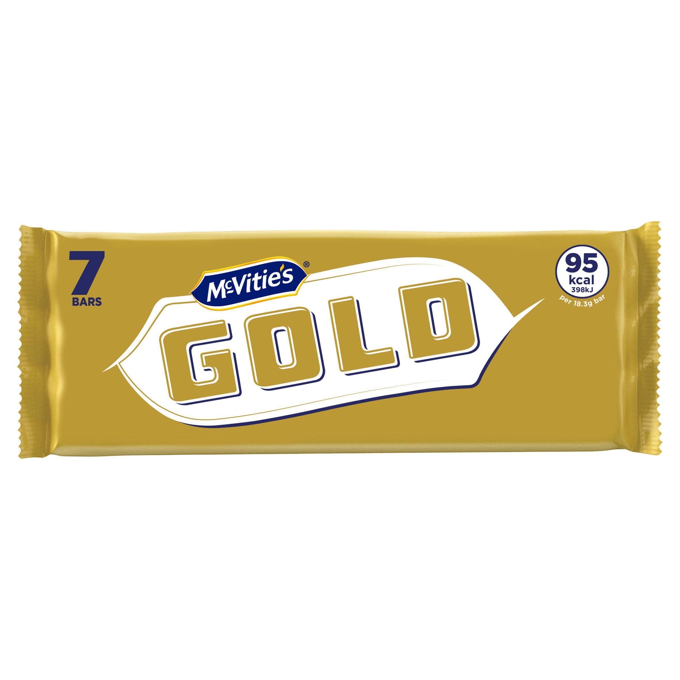 McVitie's Gold Caramel Flavour Bar Biscuit Bars, 7 Bars (Pack of 1)