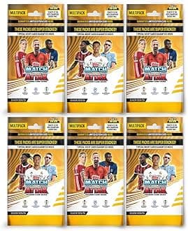 UEFA Champions League Match Attax 24/25 Trading and Collectible Card Game (Multipack of 6)