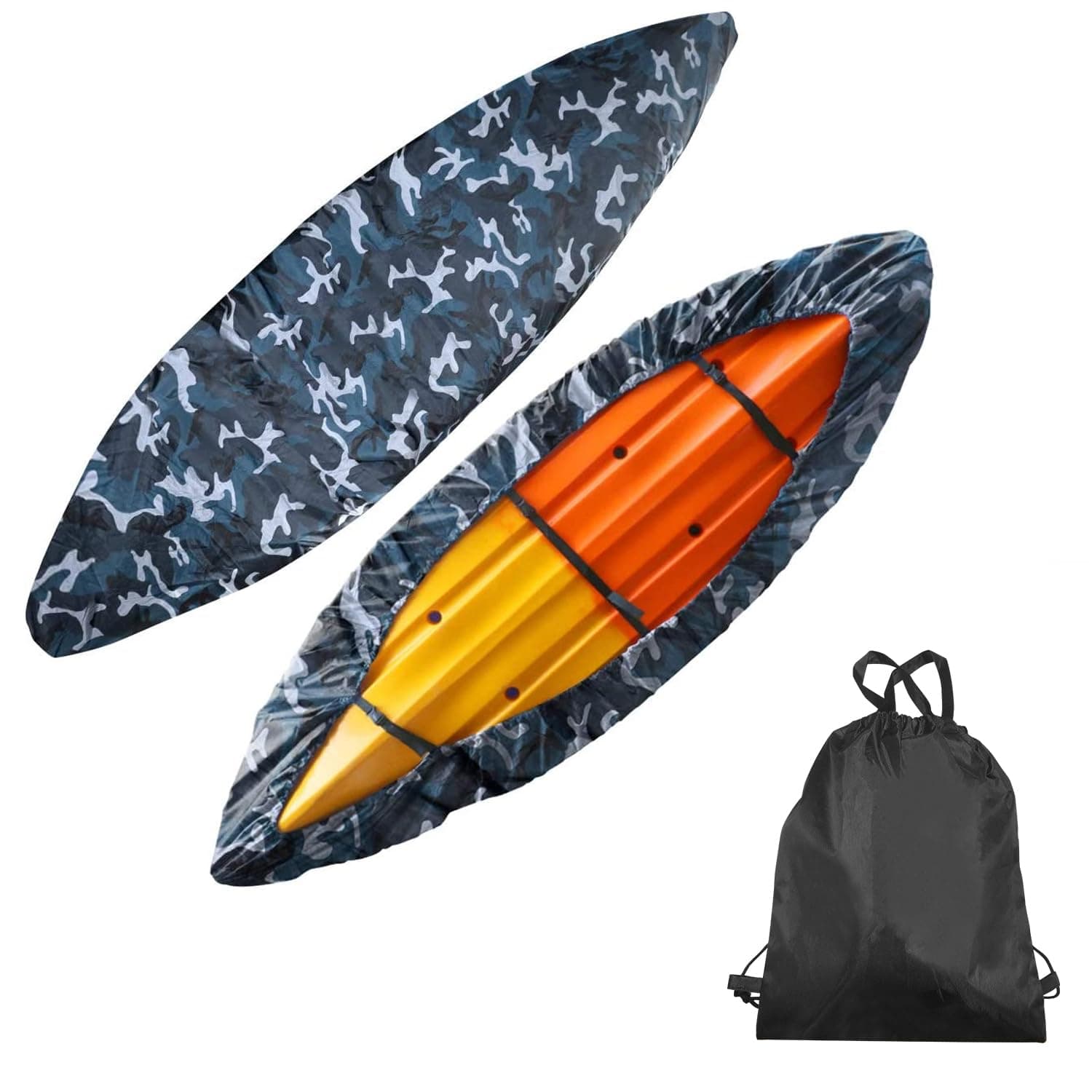 420D Durable 2.6m-6m/7.8-18ft,7 Sizes, 9 Color Durable Kayak Cover Canoe Cockpit Dust Cover, Waterproof UV Sunblock Shield Protector for Fishing Boat,Kayak,Canoe,Paddle Board