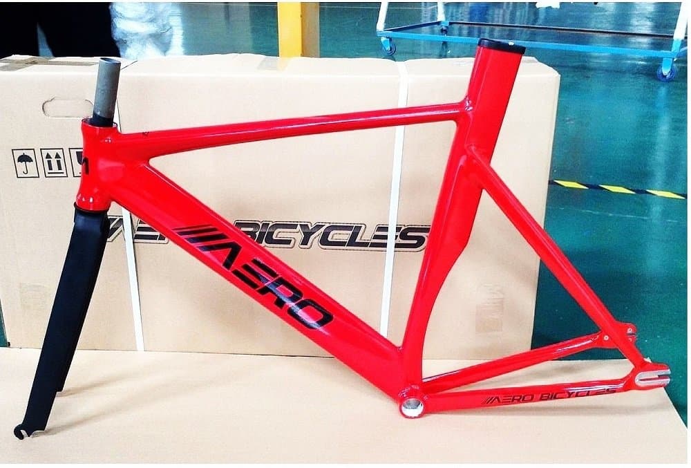 Aero S7 Fire Engine Red 50cm Fixed Gear Frame