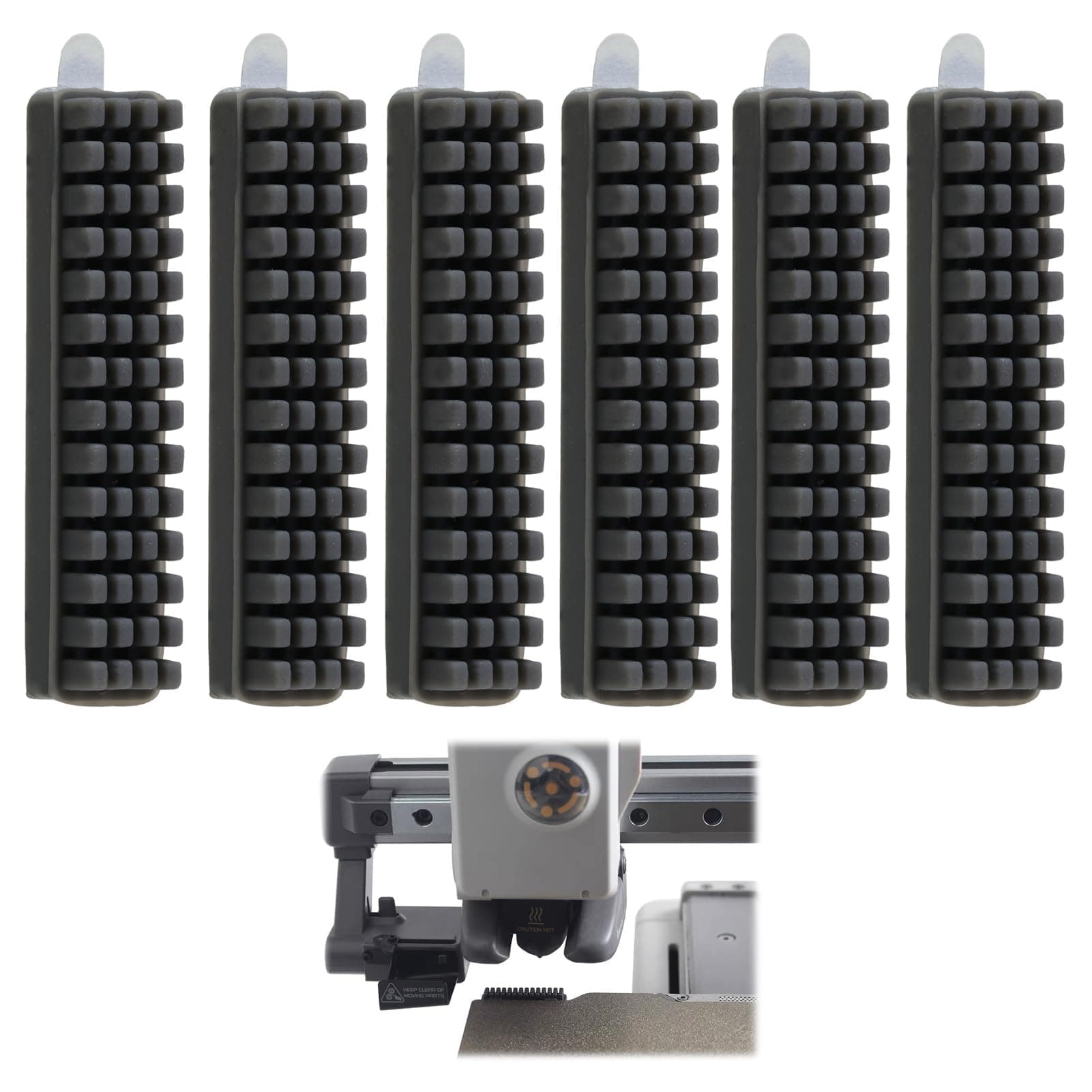 Pack of 6 Nozzle Cleaning Brushes for Bambu Lab A1 Mini, Silicone Wiper Cleaning Tool for Bambuolab A1 Mini, Nozzle Brush Cleaning Replacement Kit, 3D Printer Accessories