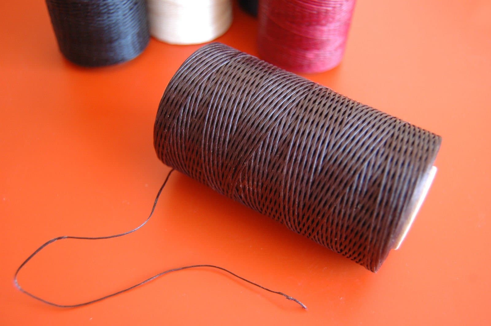 1mm Leather Craft Waxed Wax Thread DIY Stitching Chisel Sewing-10 Yard for Treatments Leather Tools Chisel Awl Upholstery Shoes Luggage 1 Pcs (Dark Brown)