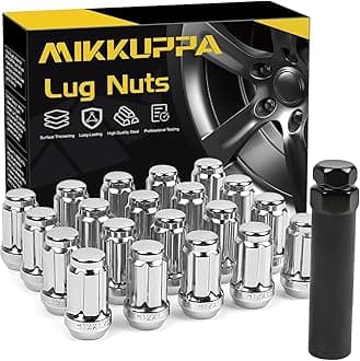 MIKKUPPA M12x1.25 Lug Nuts - Replacement for 1993-2022 Nissan Altima, 1988-2022 Nissan Maxima, 1997-2023 Subaru Forester Aftermarket Wheel 20pcs Chrome Closed End Lug Nuts