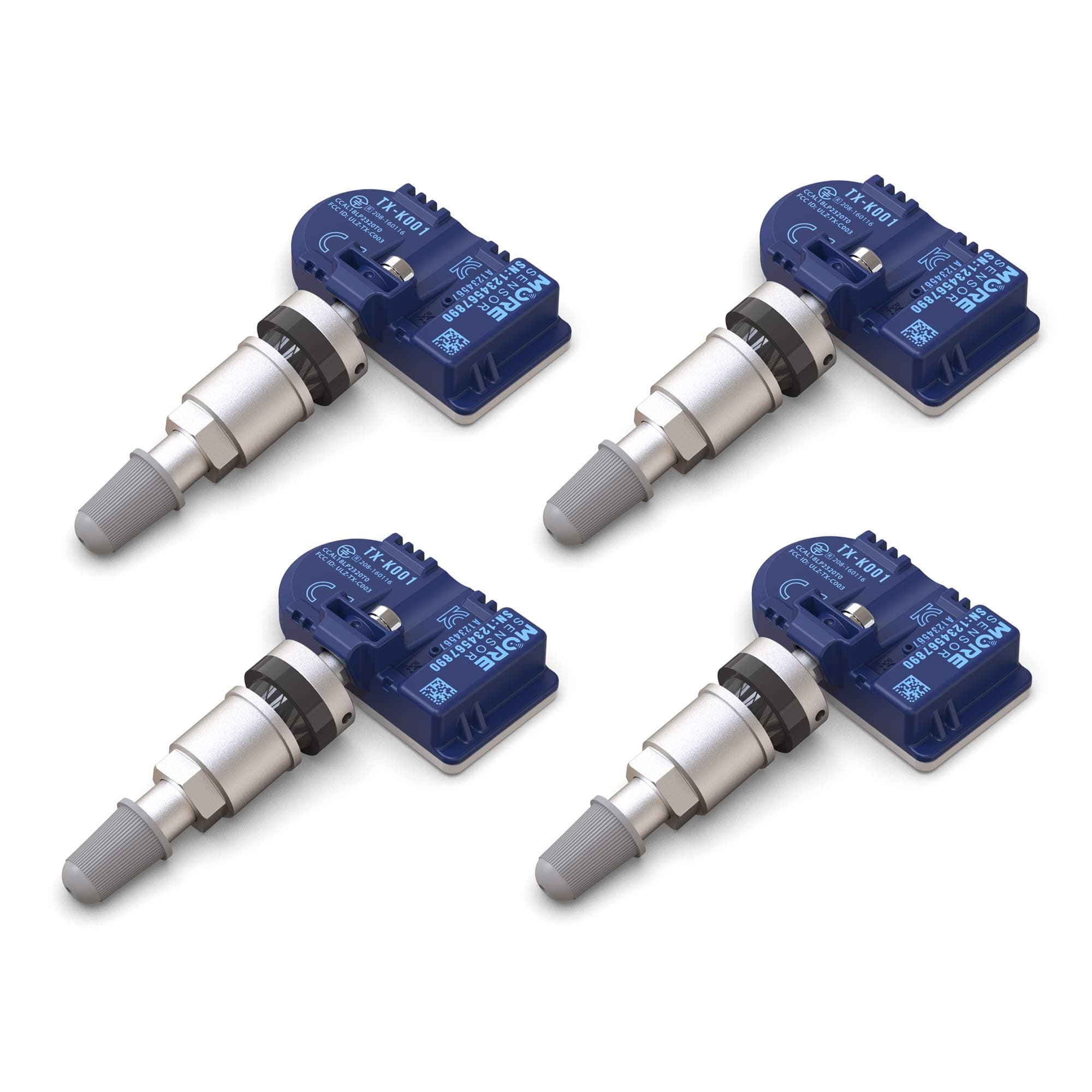 MORESENSOR Compact PRO Series 315MHz TPMS Tire Pressure Sensor 4-Pack | Preprogrammed for Select 270+ Japanese Brand Models | Replacement for 42607-33011 | Clamp-in | KX-S008-4