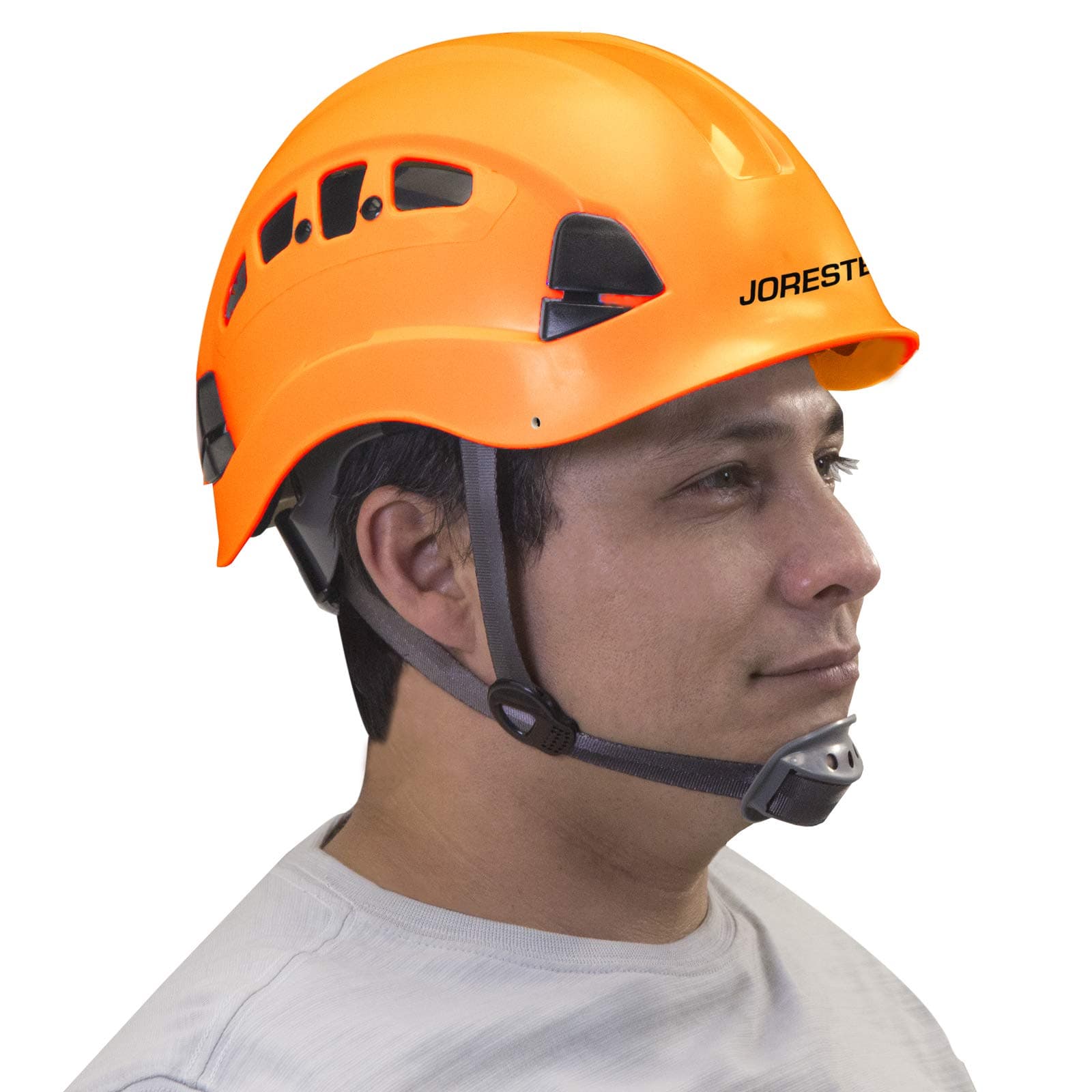 ABS Work-at-Height and Rescue Hard Hat Slotted Ventilated Helmet w/Adjustable Ratchet 6-Point Suspension ANSI Z89.1-14