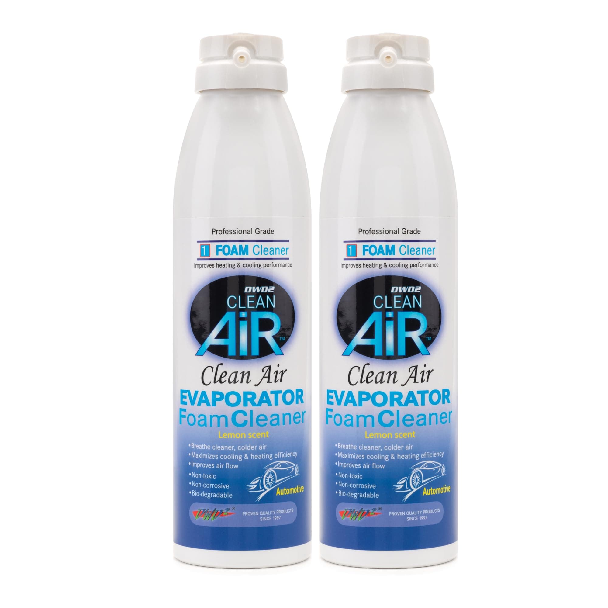 Clean Air 2 Pack Bundle Automotive AC Coil Cleaner Foaming Coil Cleaner for AC Condenser Coil Cleaner Car AC Cleaner Coil Cleaner Air Conditioner Cleaner Spray Refresh Air Conditioner (Lemon)