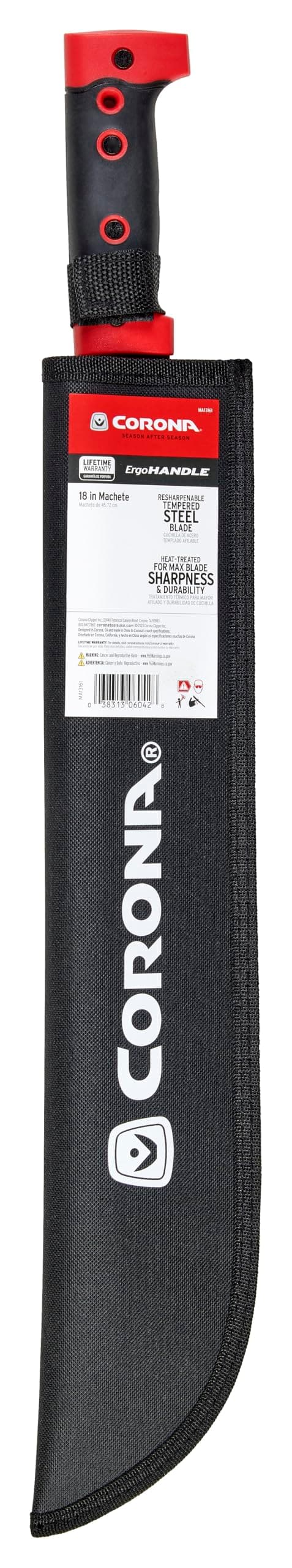 ErgoHandle Machete, 18 in. with Nylon Sheath