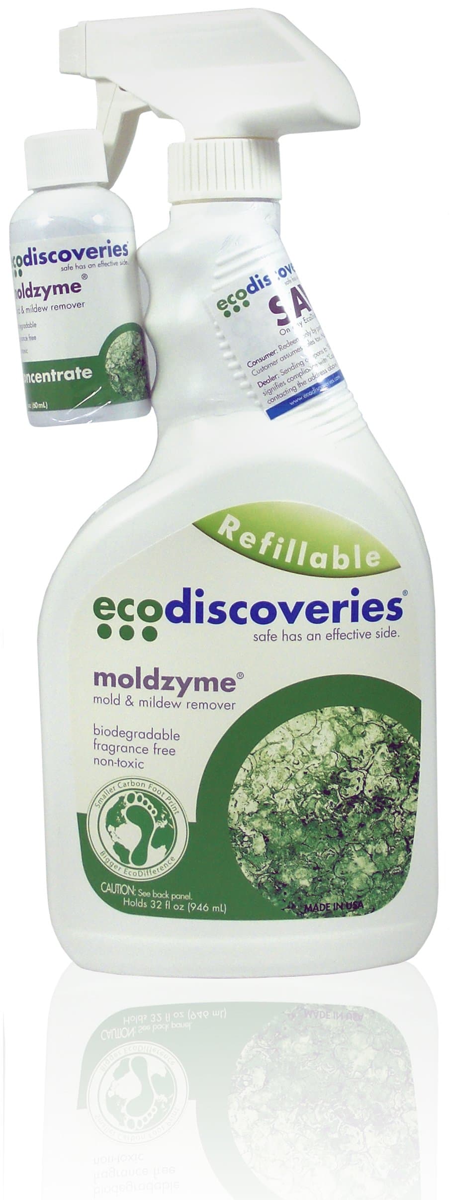 EcoDiscoveries, Moldzyme, 2 oz Concentrate w/Empty 32 oz (946 ml) Bottle