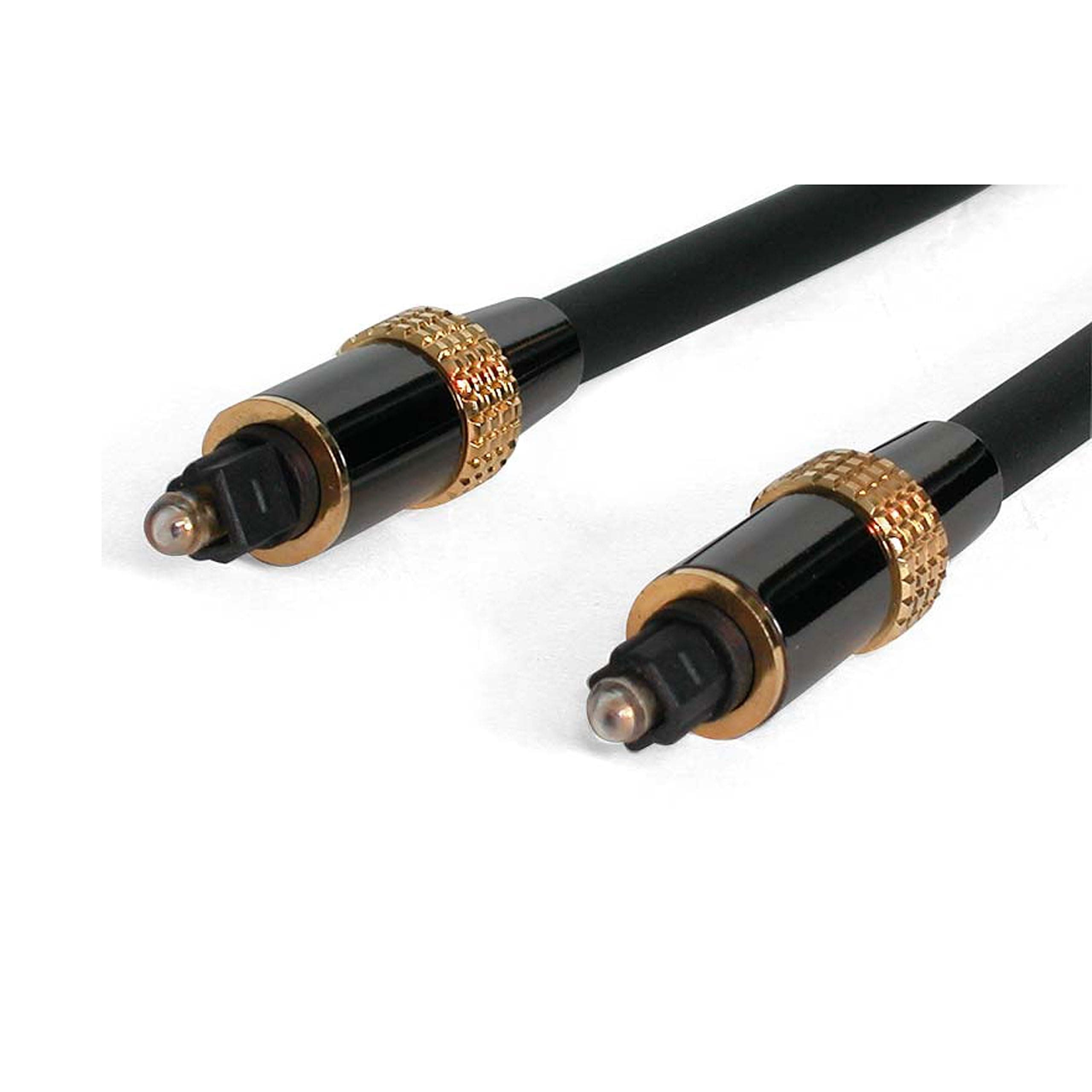 StarTech.com 20 ft. (6.1 m) Digital Optical Audio Cable - Toslink Digital SPDIF - Premium - Male/Male - Optical Audio Cable (TOSLINK20) Black