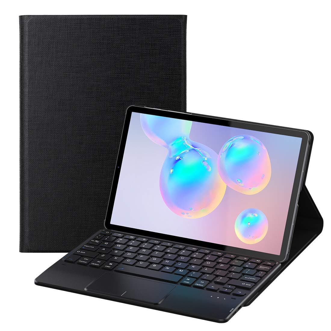 Feitenn Galaxy Tab S6 Keyboard, Tab S6 Keyboard Case, Laptop Touchpad Detachable Sleep/Wake Smart Tablet Cover Pencil Holder Stand Wireless Bluetooth Keyboard for Samsung Galaxy Tab S6 10.5'' - Black
