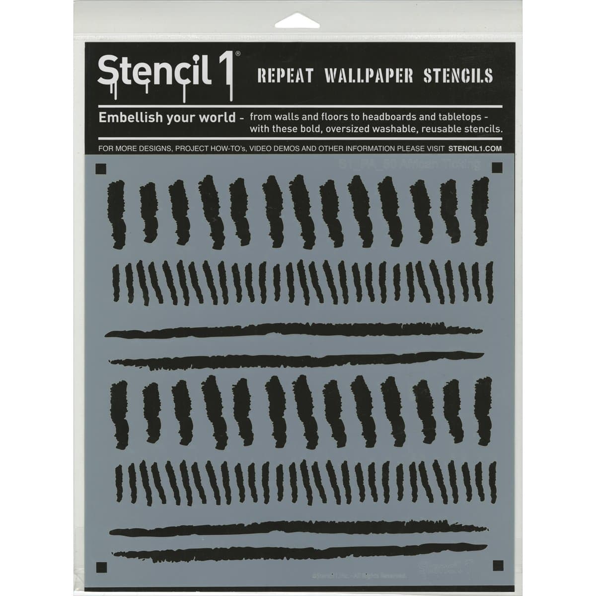 Stencil1 11"X11" Stencil-African Ticking