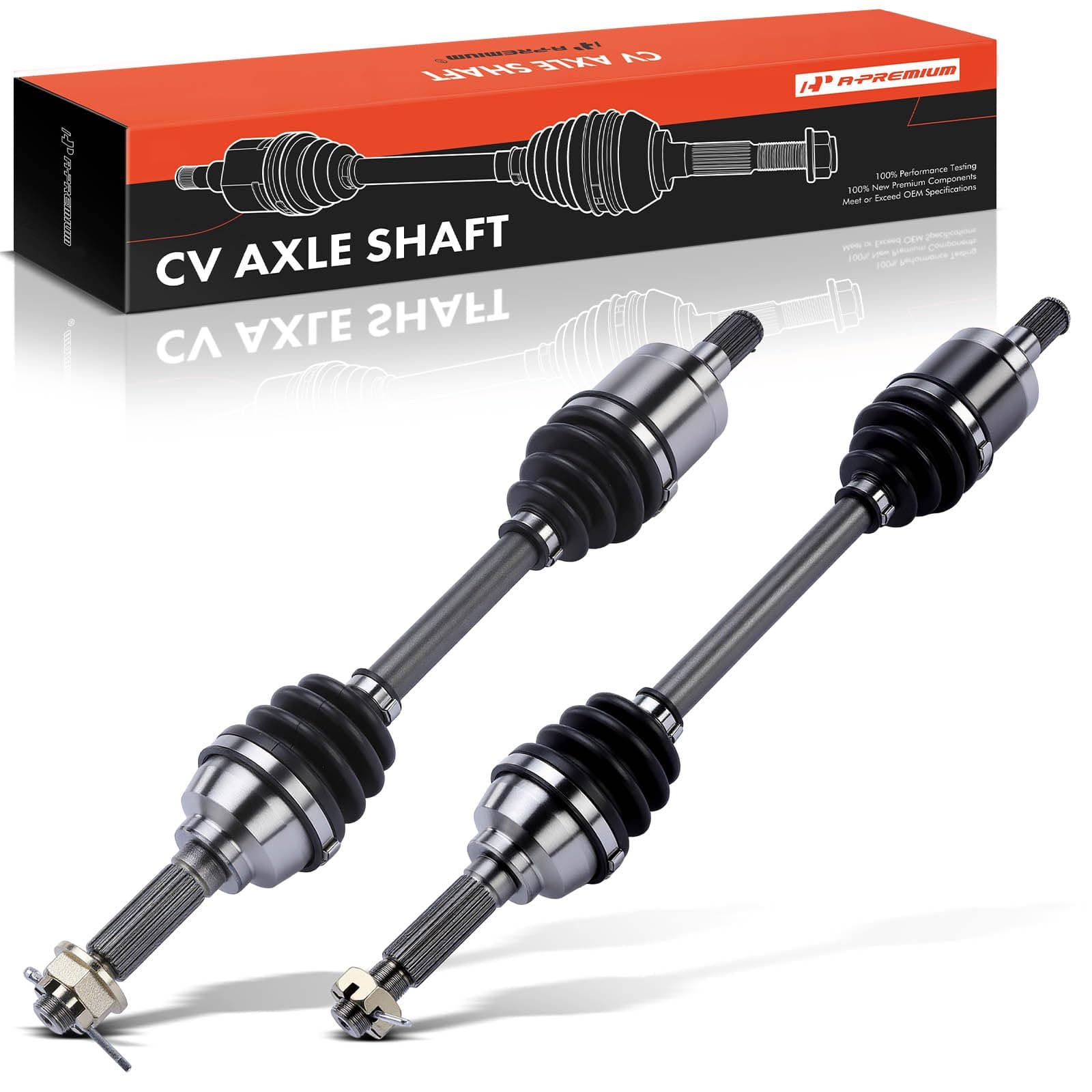 A-Premium Pair (2) Front CV Axle Shaft Assembly Compatible with Suzuki Eiger 400 4x4 2002-2007, Driver and Passenger Side, Replace# 54902-38F01
