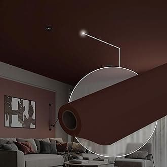 Ceiling Decor Film - Brown Matt PVC Stretch Ceiling - Room Ceiling Covering Kit, DIY Installation for Modern Ceiling Design fits Kit #27 Film Size 11'10'' * 19'9''