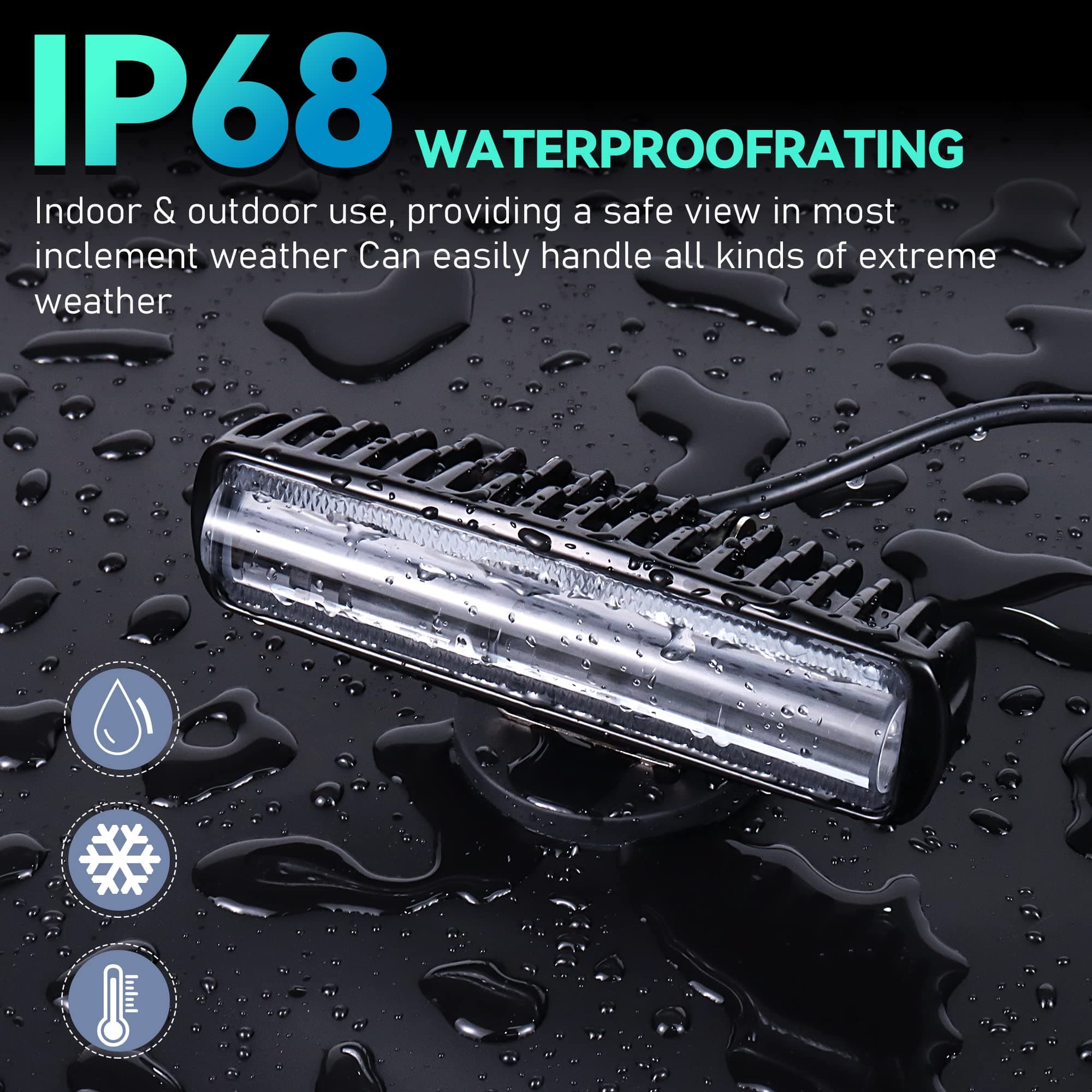 eTzone New Magnets LED Forklift Lights 2 Pack Warehouse Warning Lights Truck Safety Lights Red Side Zone Warning Lights (30W, DC 12-80V)