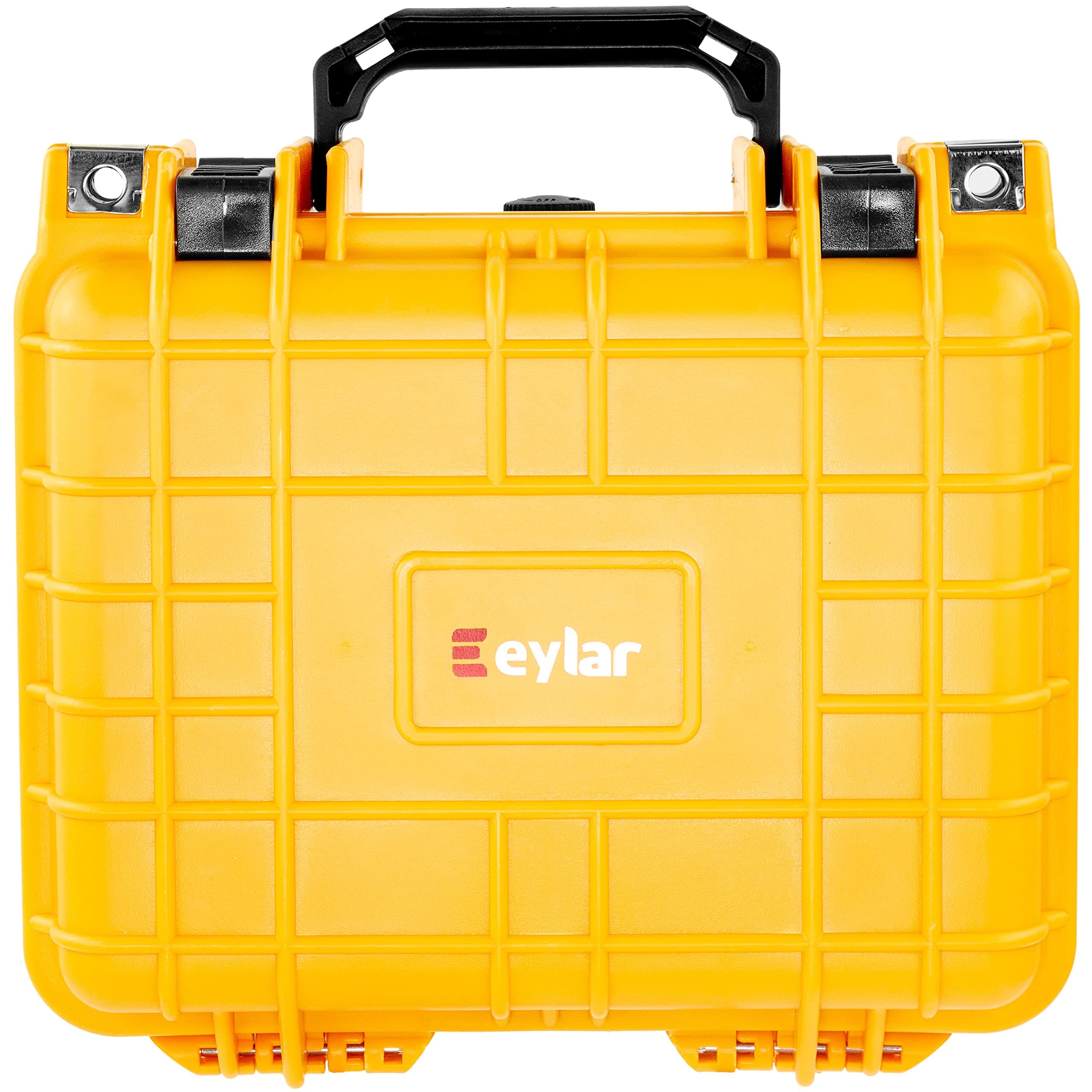 Eylar Small 10.62" Deep Gear, Equipment, Hard Camera Case Waterproof with Foam TSA Standards (Yellow)