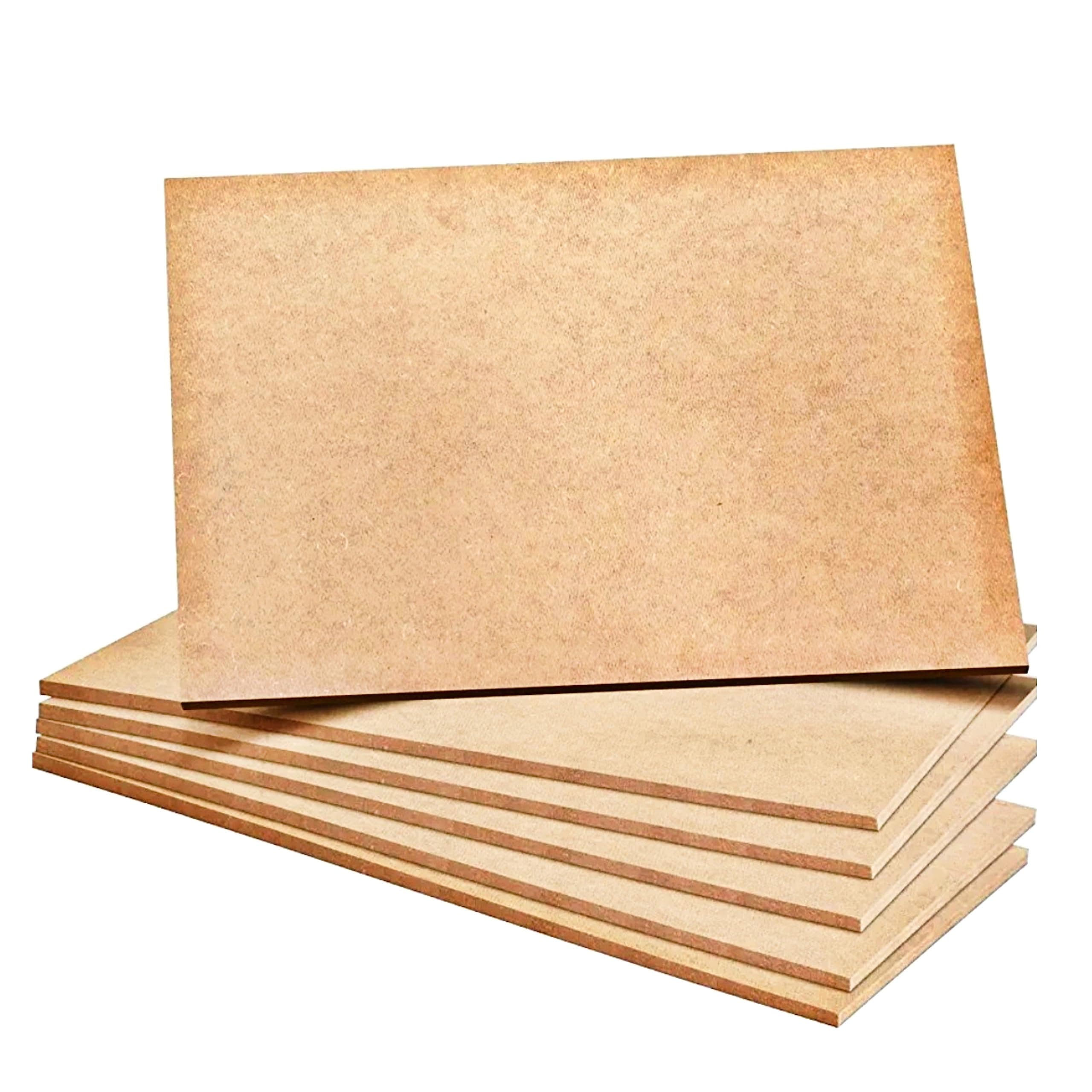ORMANGO Pack of 6 MDF Boards for Art and Craft Different Size Craft Board with Light Colour and Smooth Finish (4.0 Millimetres, 20X24 Inch)