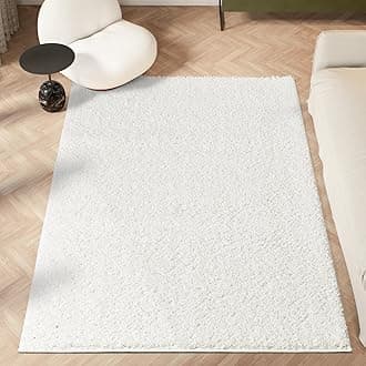 homeart Area Rug - Super Soft Shaggy Rugs For The Living Rooms, Bedrooms And Kitchen - Modern, Easy To Clean Carpet - 160x230 cm, White