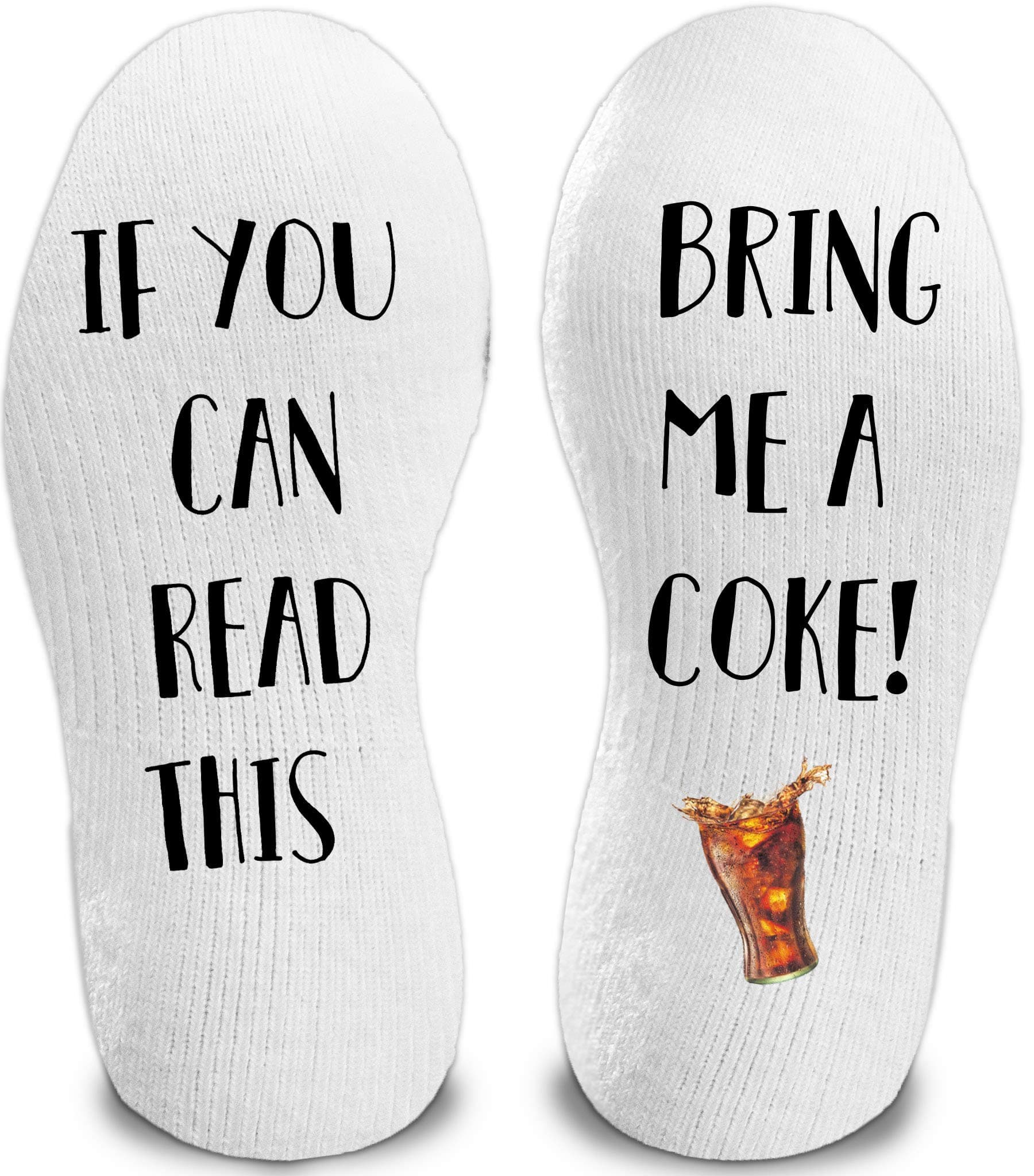 If You Can Read This Bring Me A Coke Socks Novelty Funky Crew Socks Men Women Christmas Gifts Cotton Slipper Socks
