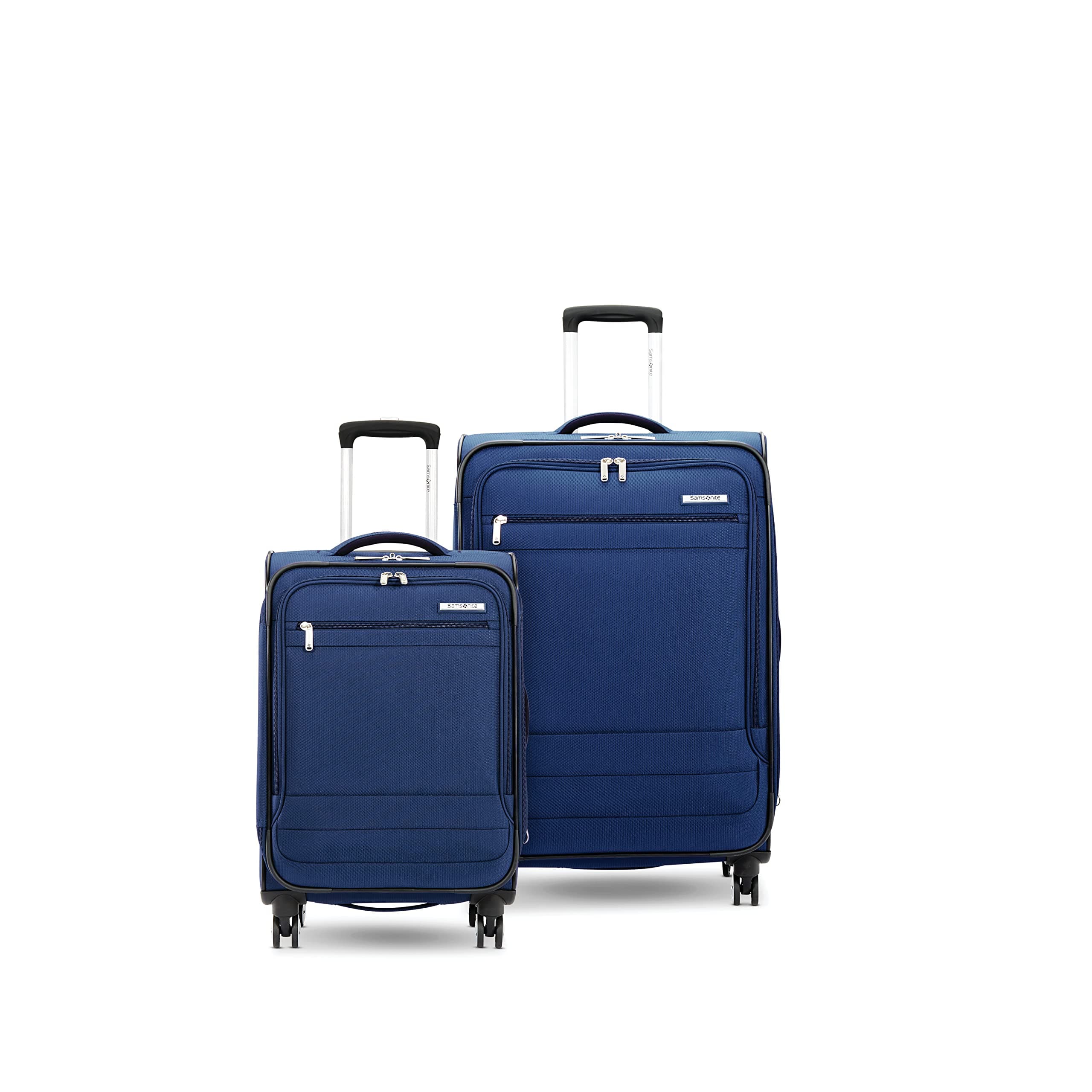 Samsonite Men's 2-Piece Lightweight Suitcase Set, Blue Depth, 20" & 24" Carry On & Spinner