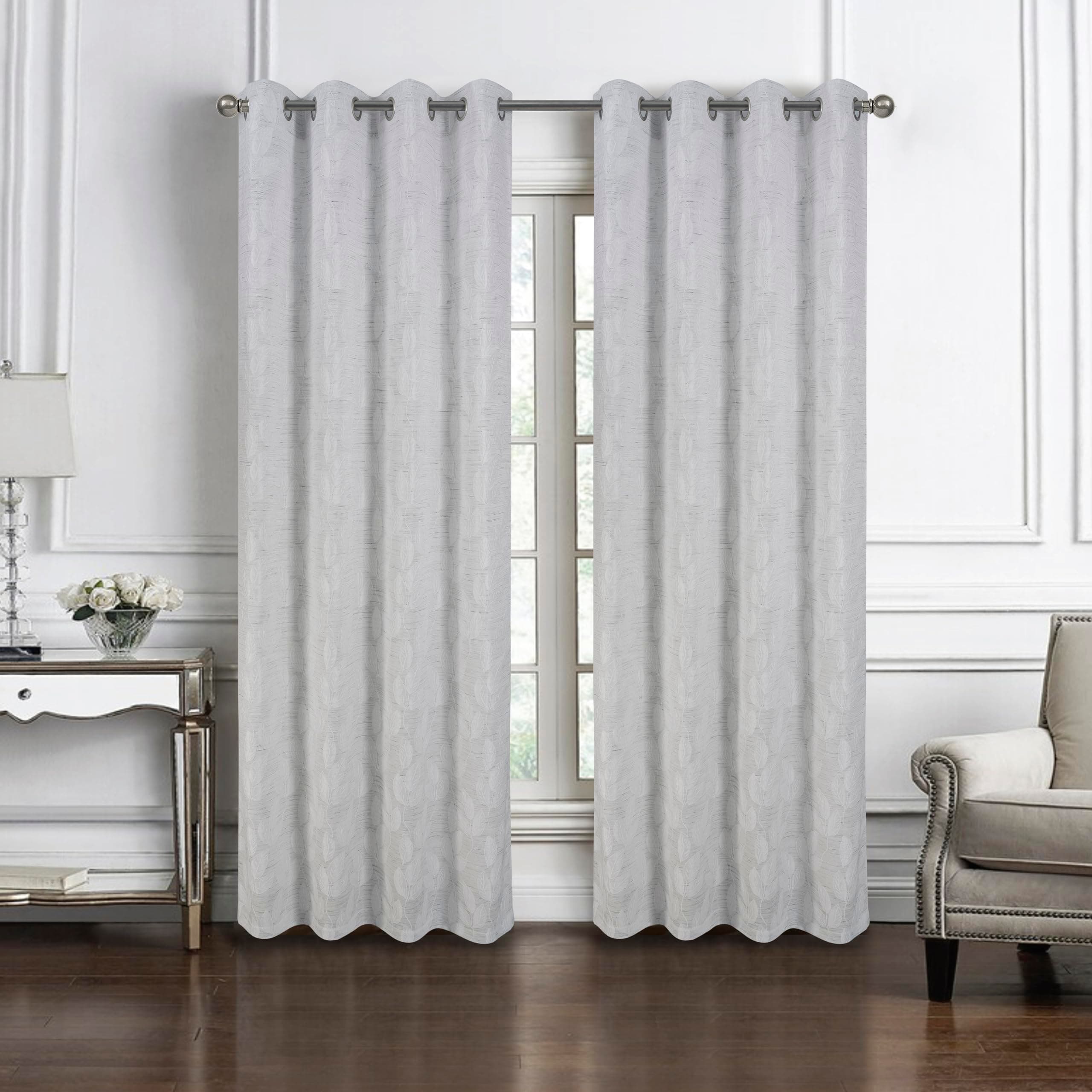 RT Designers CollectionLively Jacquard 2pk Panel Pair 84" Charcoal