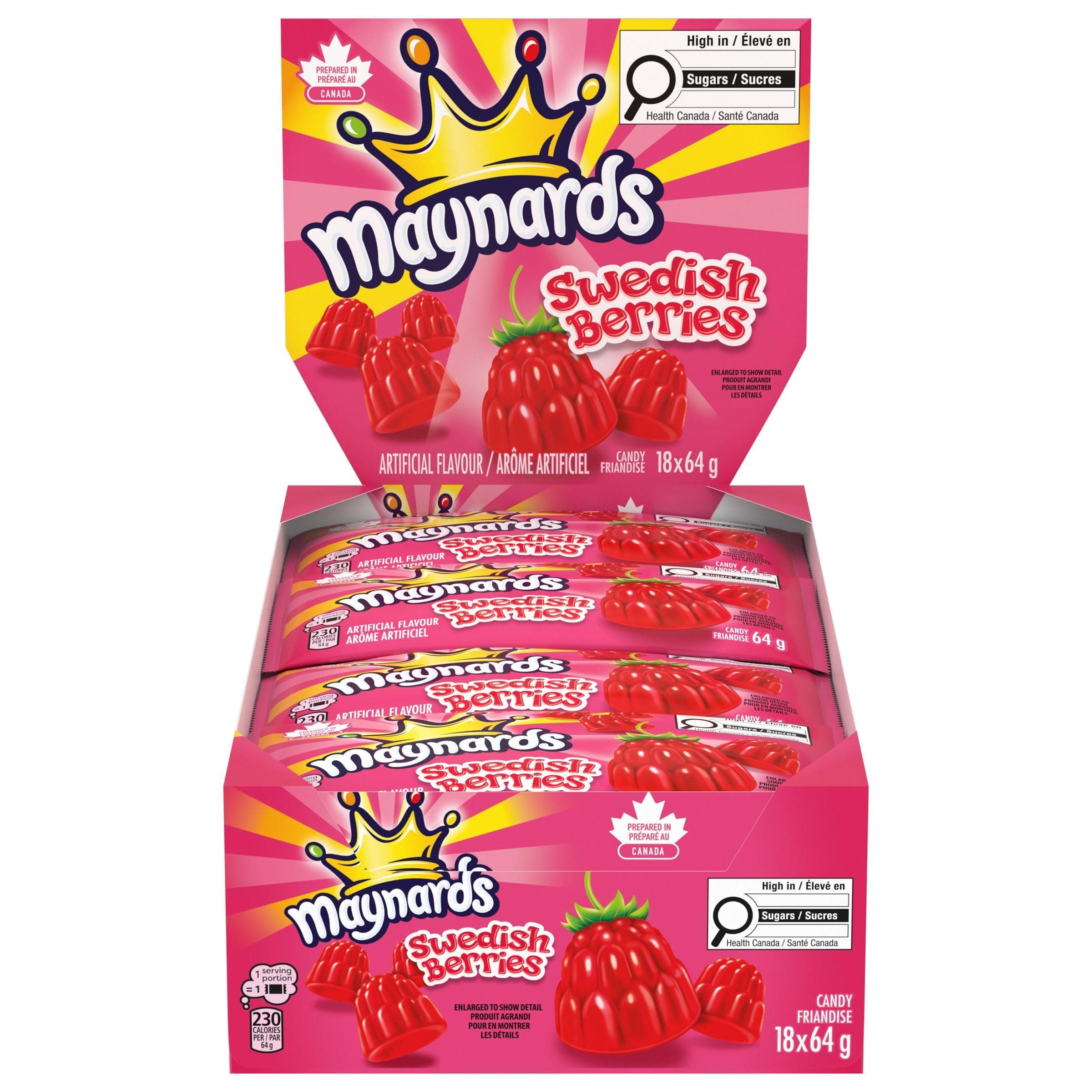 18ct Maynard's Swedish Berries (64g / 2.2oz per packet)