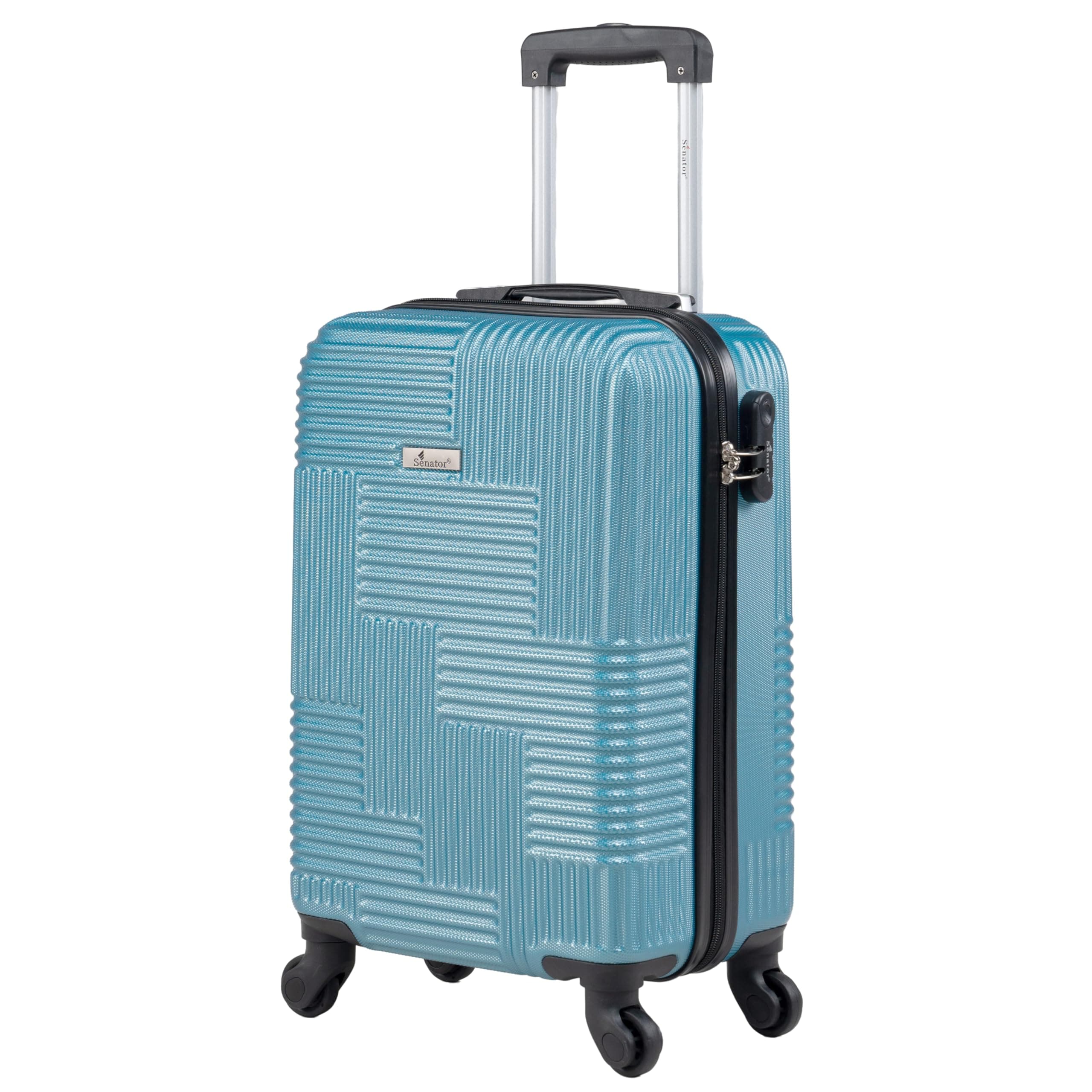 Hard Case Checked Bag 24 Inches Medium Suitcase with Wheels for Unisex – KH110 | ABS Lightweight Hard Shell Luggage with Spinner Wheels 4 (Checked Luggage 24-Inch, Light Blue)