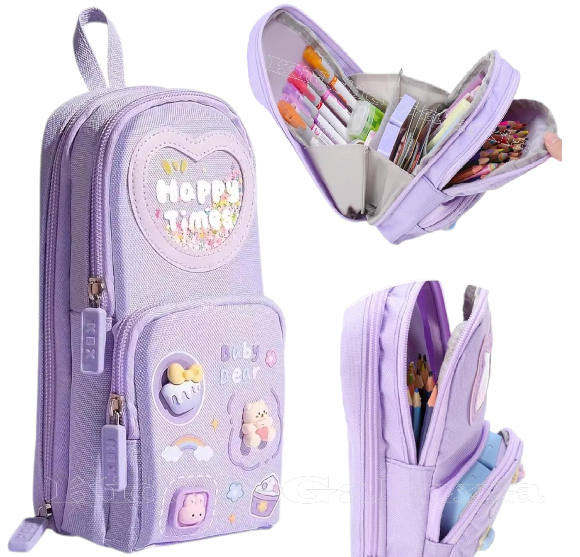 Premium Pencil Case 6 Layer with 3 Compartment Cute Aesthetic Pencil Case for Girls Large Capacity Pencil Pouch Multifunctional Pouch for School Kids Cute Stationary