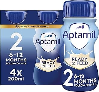 Aptamil 2 Follow On Milk 2 6-12 Months, 4 x 200ml