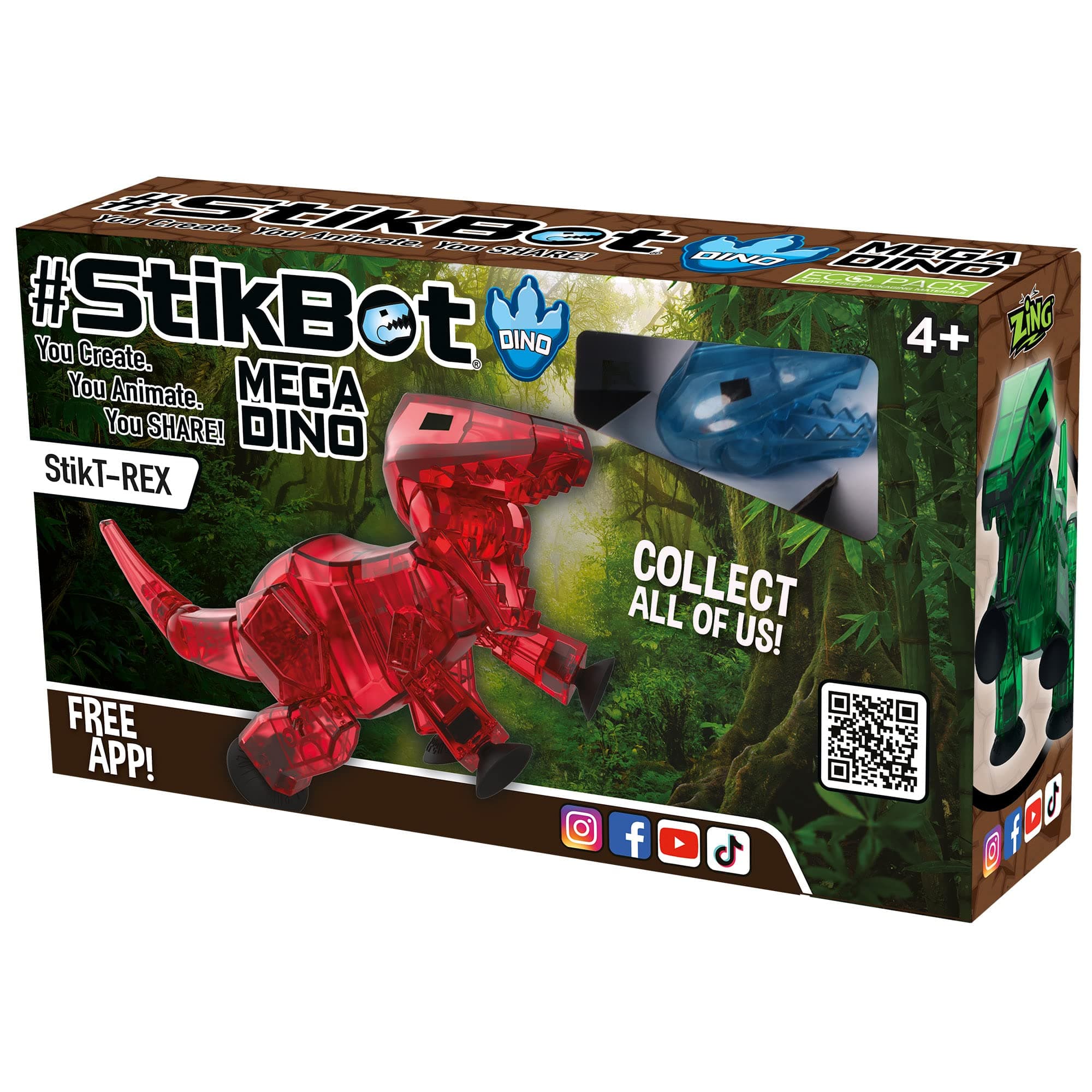 Zing StikBot Mega Dino T Rex (Colour May Vary)