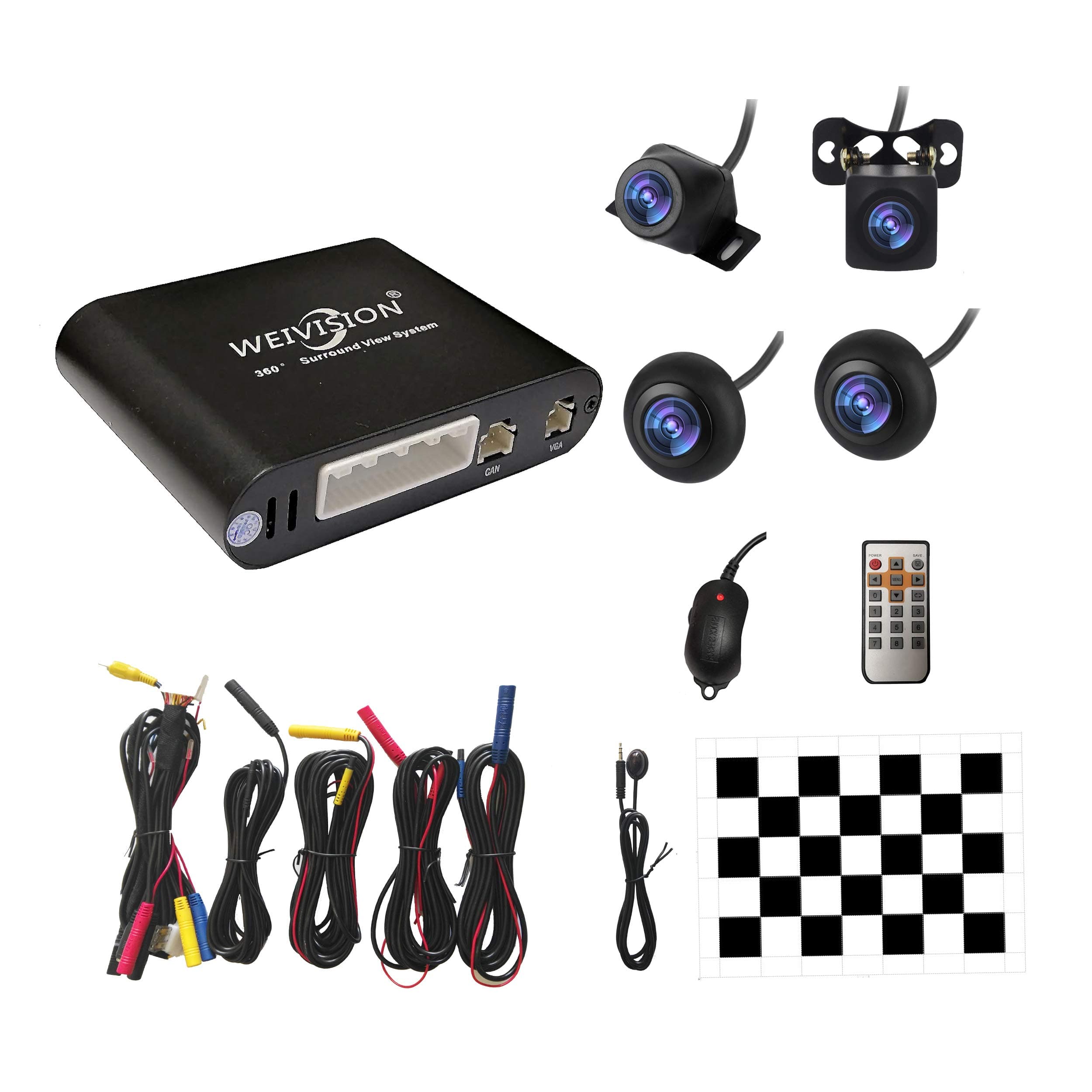 Universal 360 Degree Bird View System Car DVR Record Panoramic View All Round Rear View Camera System for All Car