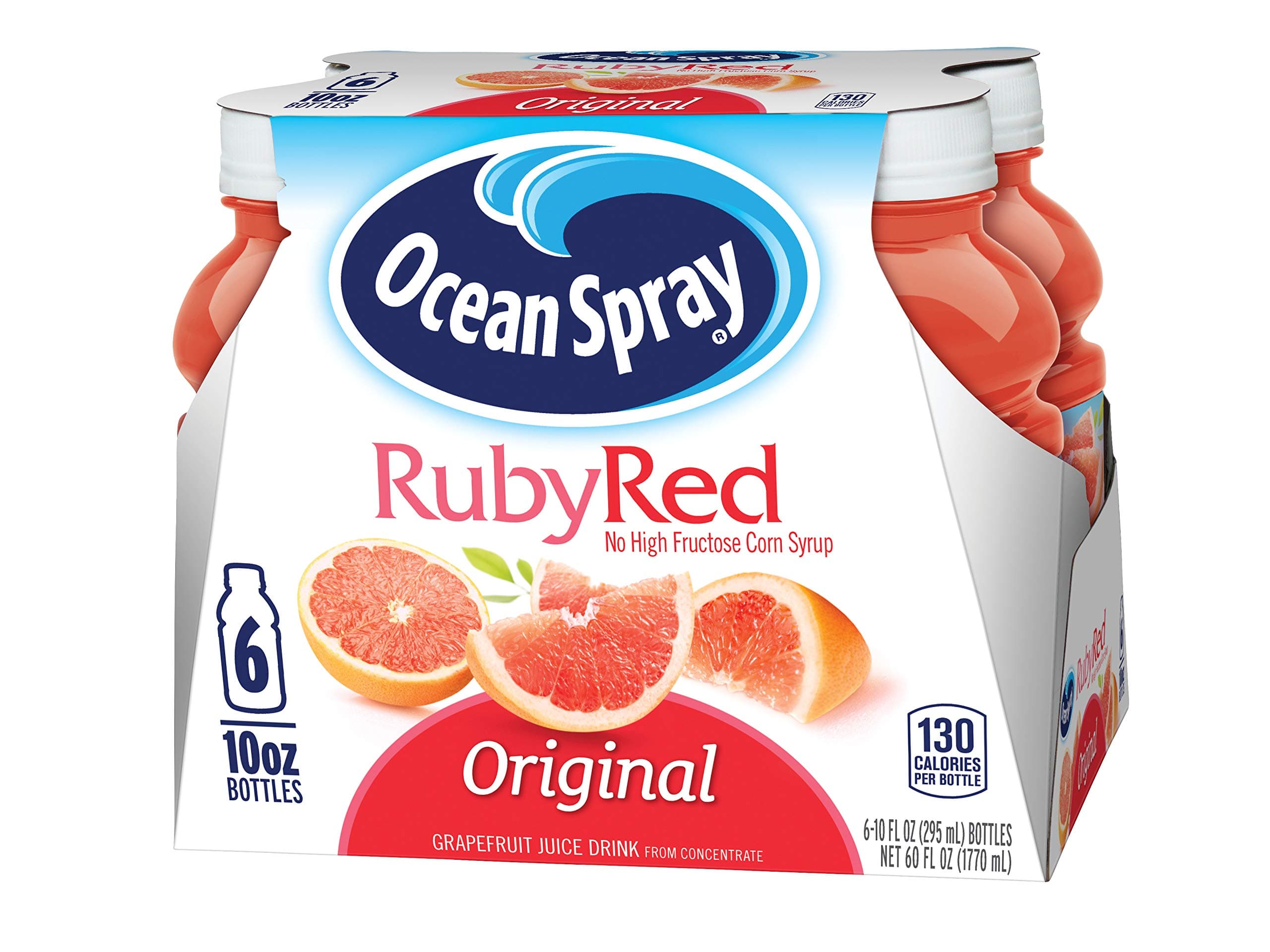Ocean SprayJuice Drink, Ruby Red Grapefruit, 10 Ounce Bottle (Pack of 6)