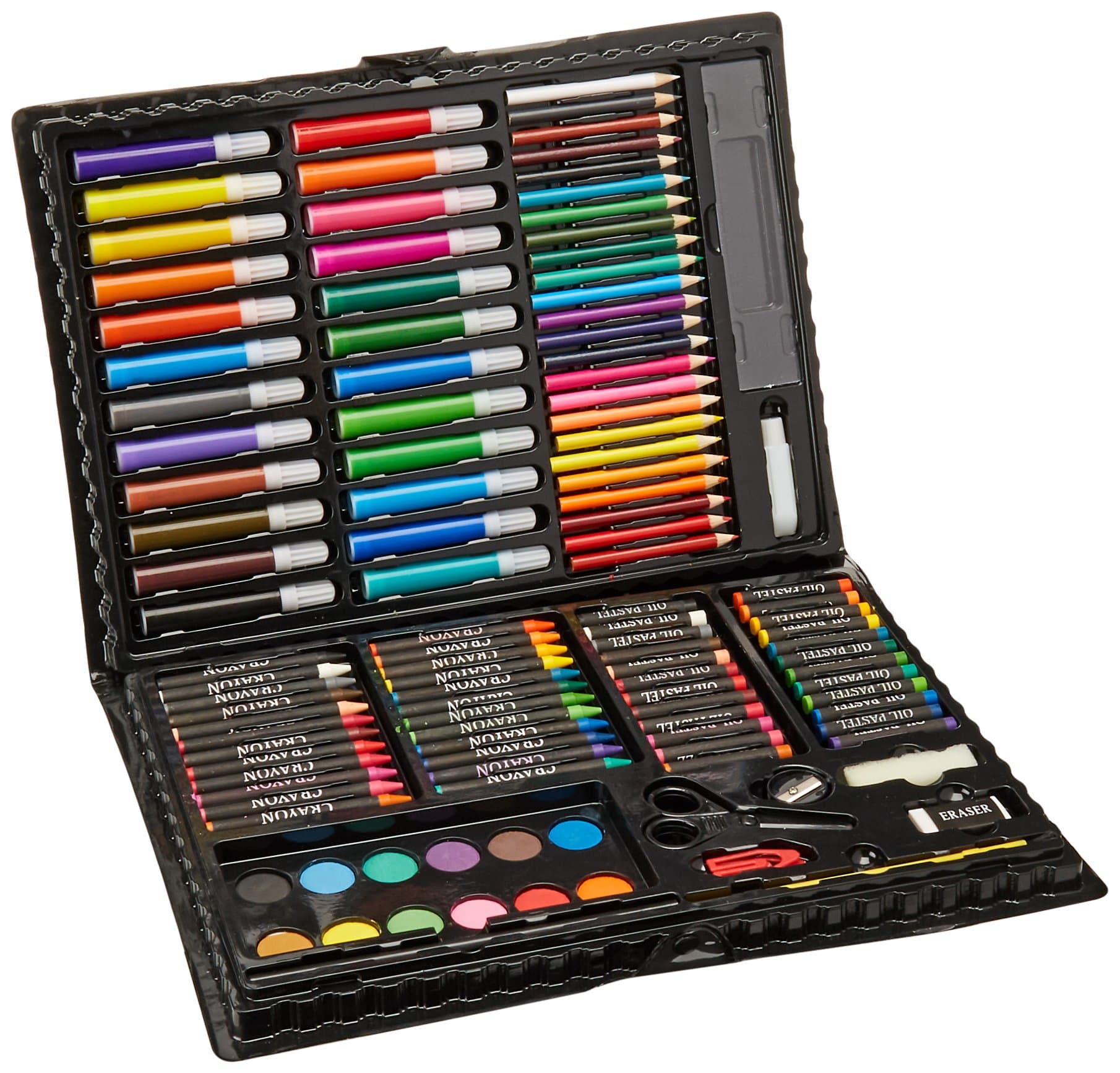 Darice 120-Piece Deluxe Art Set, Black
