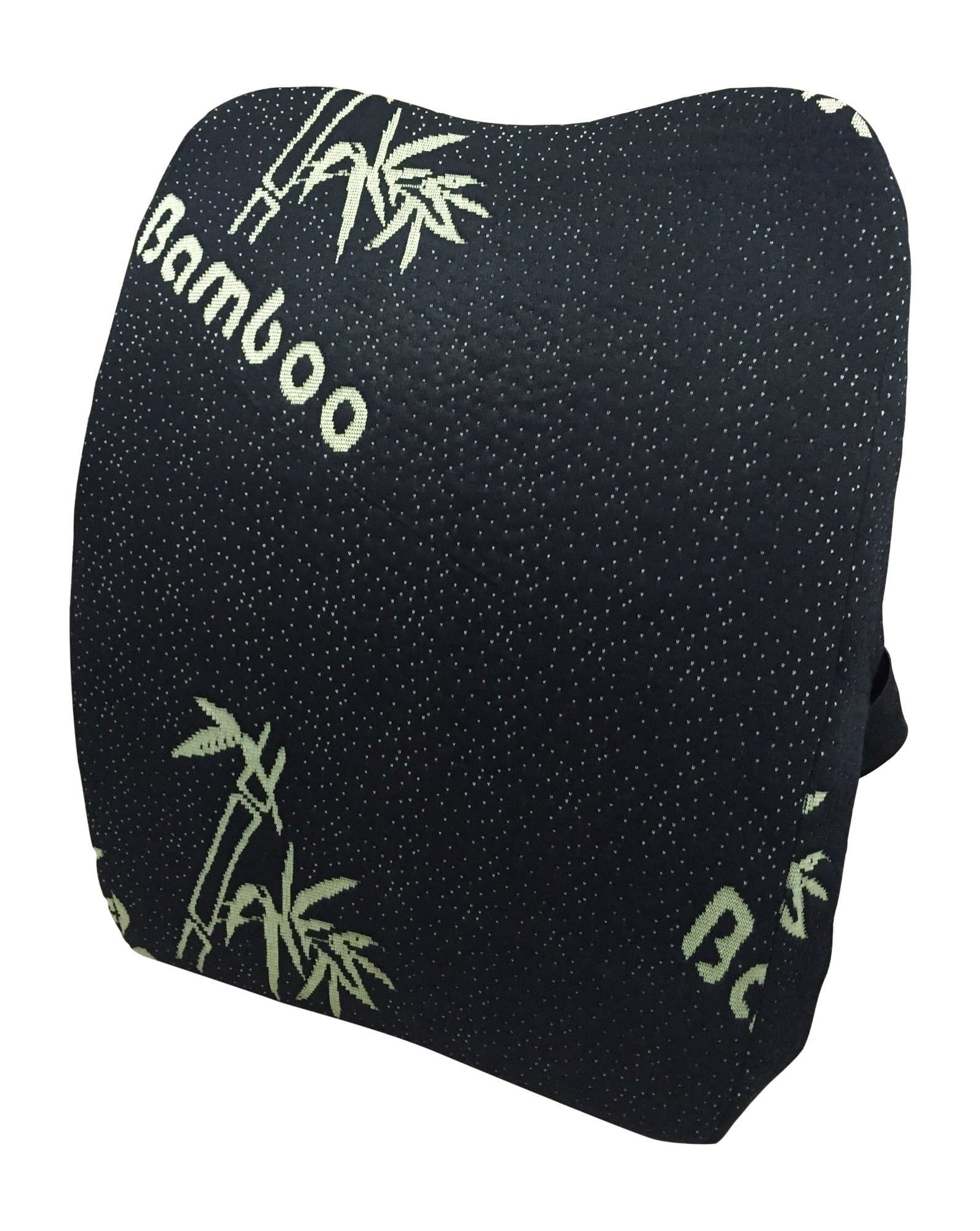 Lumbar Lower Back Pain Pillow-Bamboo Memory Foam Lumbar Support Pillow for Chair, Home, Office, or Travel-#1 Chiropractor Recommended Orthopedic Memory Foam Lower Back Support Pillow