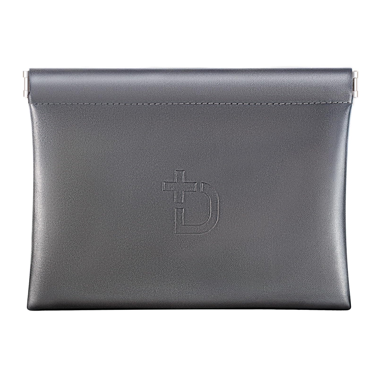 DOCKCASE PU Leather Electronic Organizer Bag, Water Resistant Cable Organizer Bag for Travel Essentials, Tech Gifts for Men, Storage Bag as Accessories for Phone, Cord, HUB, Enclosure (Grey)