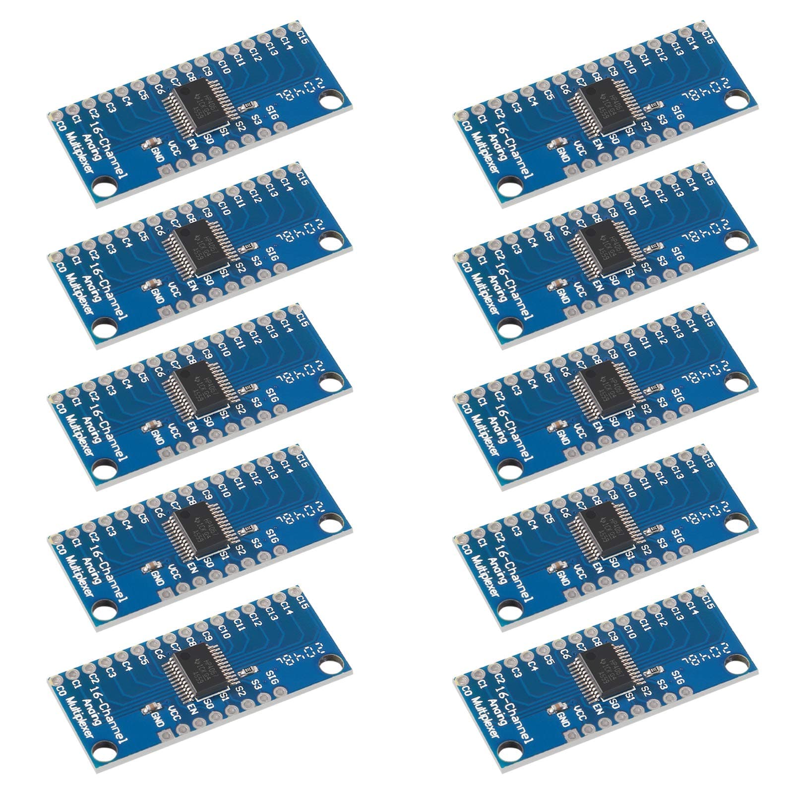 ACEIRMC 10pcs CD74HC4067 16-Channel Analog Digital Multiplexer Breakout Board Module for Arduino 2V-6V Microcontroller 16 Device RX Lines