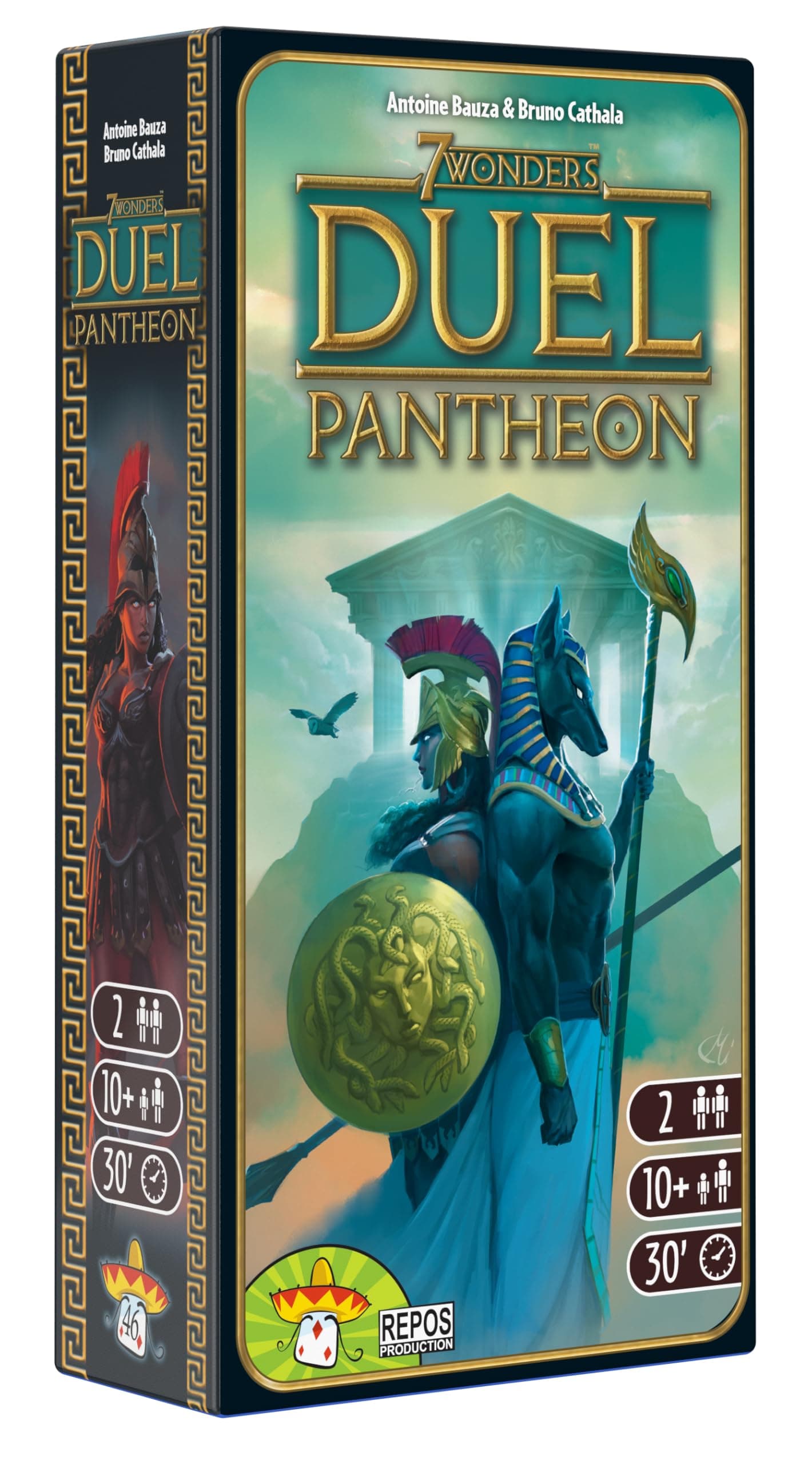 7 Wonders Duel Pantheon Board Game Expansion - Intense Two-Player Battles in the Ancient World, Strategy Game for Kids and Adults, Ages 10+, 2 Players, 30 Minute Playtime