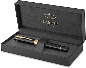 Duofold Classic Black GT Fine Nib 18K Gold Fountain Pen with Gift Box - Genuine Import 1931381