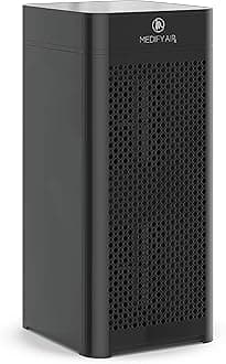 Medify Air MA-40-B1 V2.0 Air Purifier with H13 HEPA filter - a higher grade of HEPA for 840 Sq. Ft. Air Purifier, 99.9% | Modern Design - Black