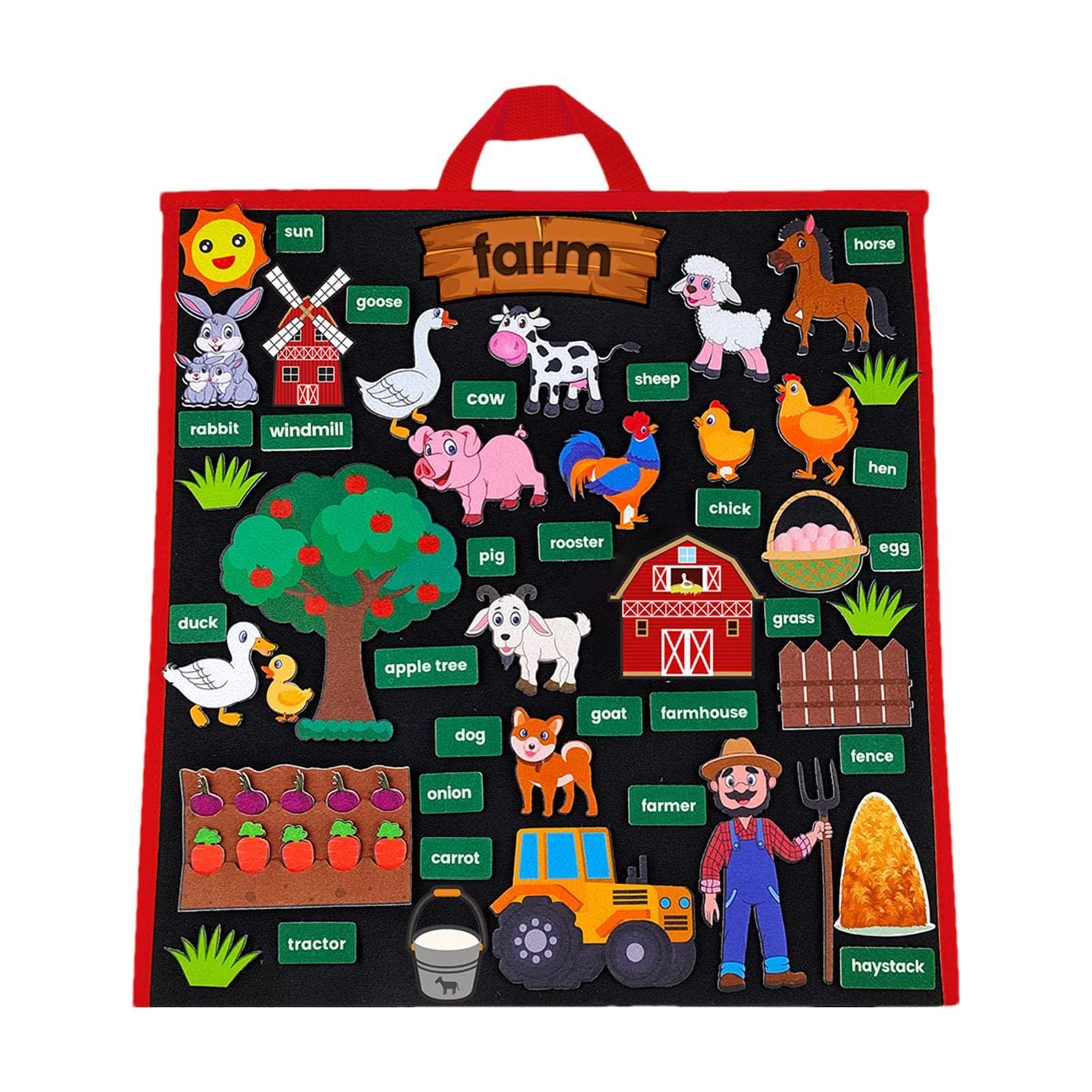 Felt Board Stories - Folding Felt Board for Kids,Double-Side Felt Board for Kids Preschool Kids Felt Stories Activities Play Kits, Travel Toys for Boys Girls