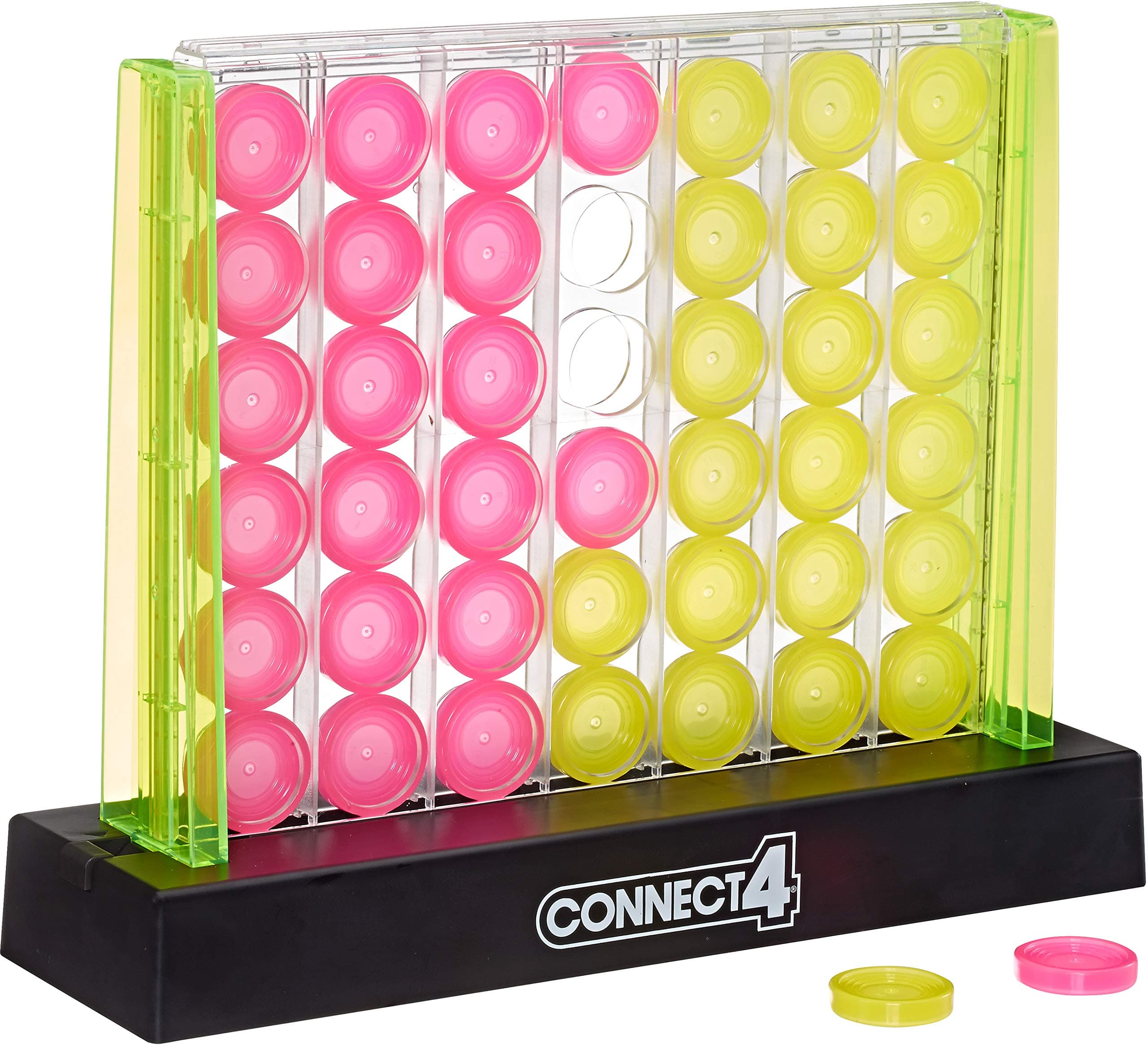 Hasbro Gaming Connect 4 Neon Pop Board Game Strategy Game for Kids Ages 6 & Up for 2 Players