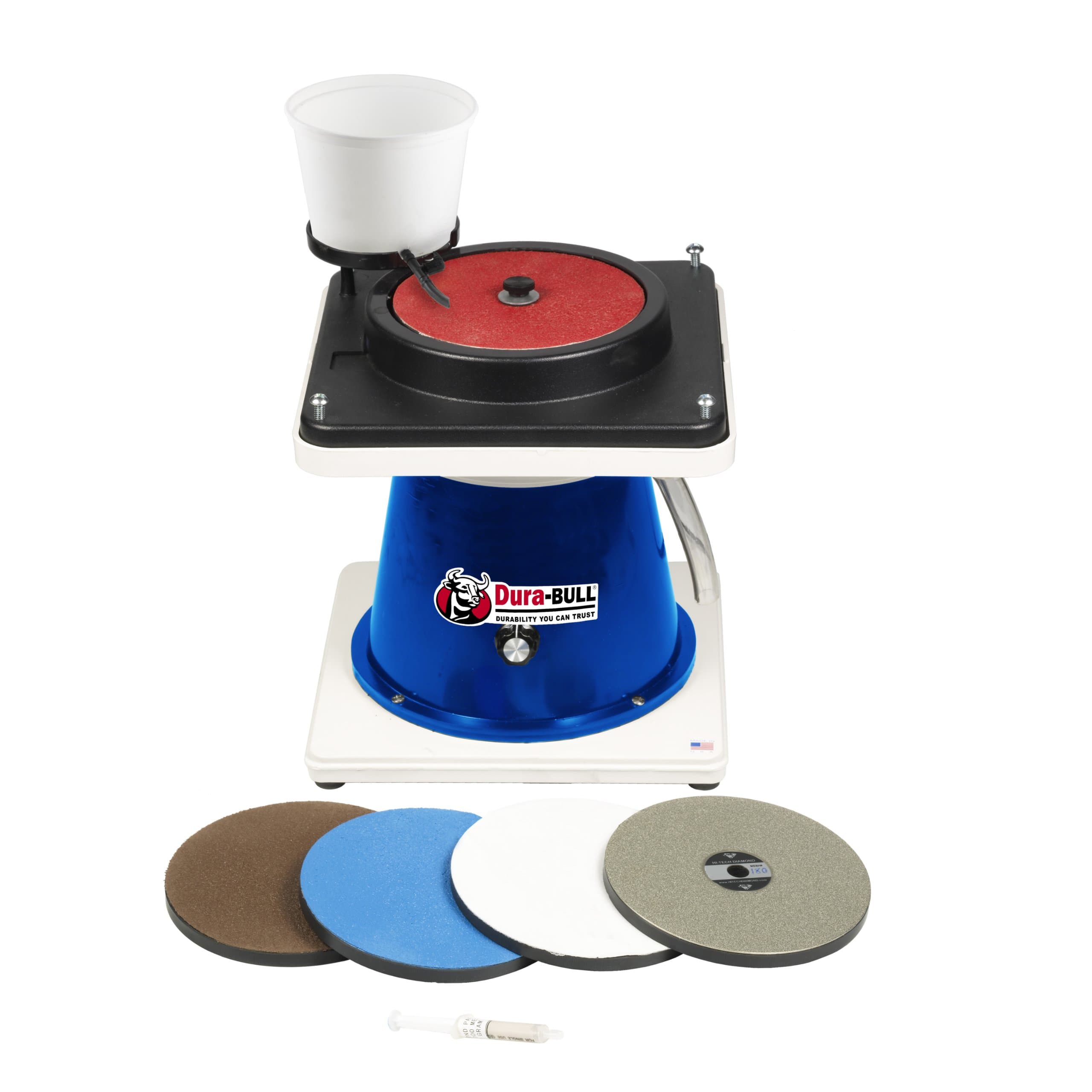 Dura-Bull 204122 ABS Plastic 6" Flat Lap System, 10" Width x 11-1/2" Height x 10" Depth, 110-120V