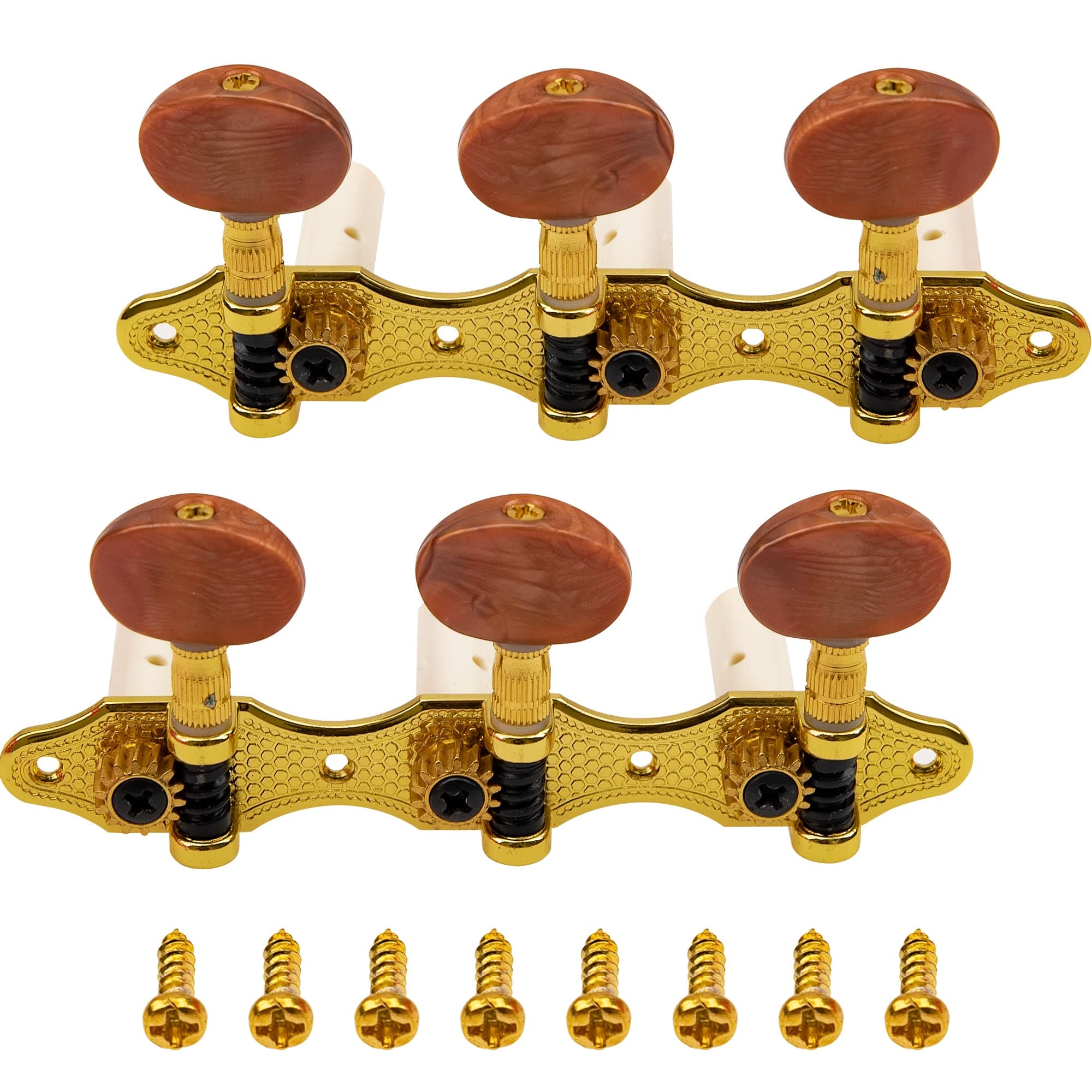 Classical Guitar Tuners Machine Heads Tuning Keys String Pegs 3L 3R 1:14 Compatible with Classical Guitar