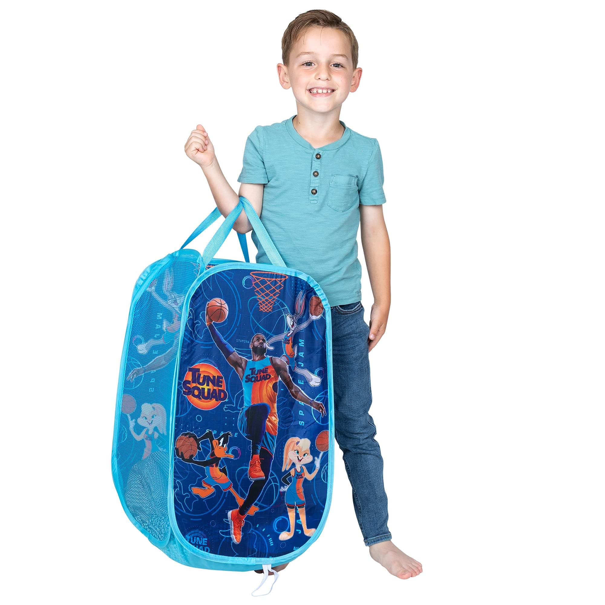 FrancoKids Room Collapsible Storage Bin Pop Up Hamper, One Size, Space Jam 2 A New Legacy