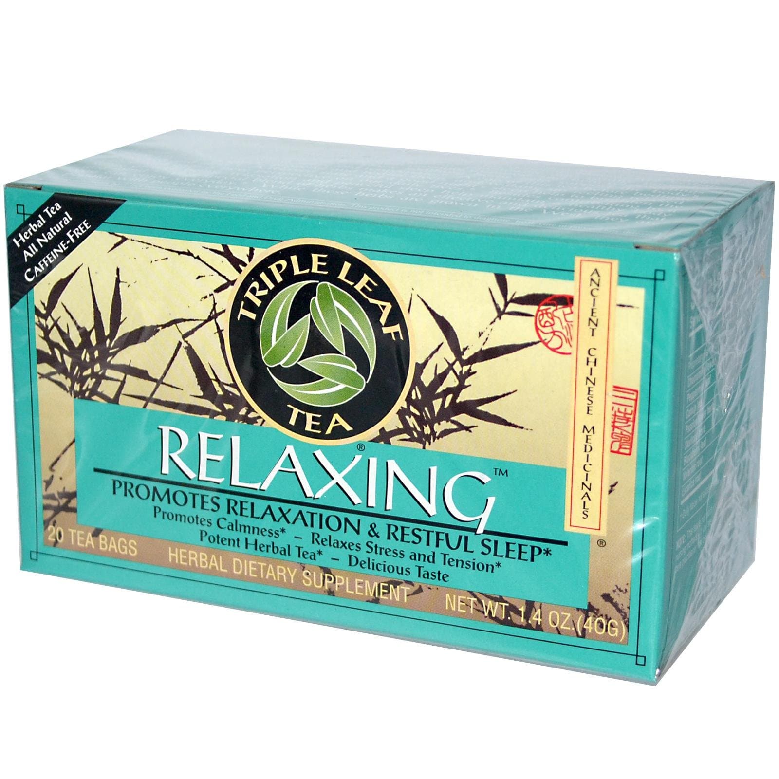 Triple Leaf Tea Chinese Medicinal -Relaxing Herbal 20 Bag