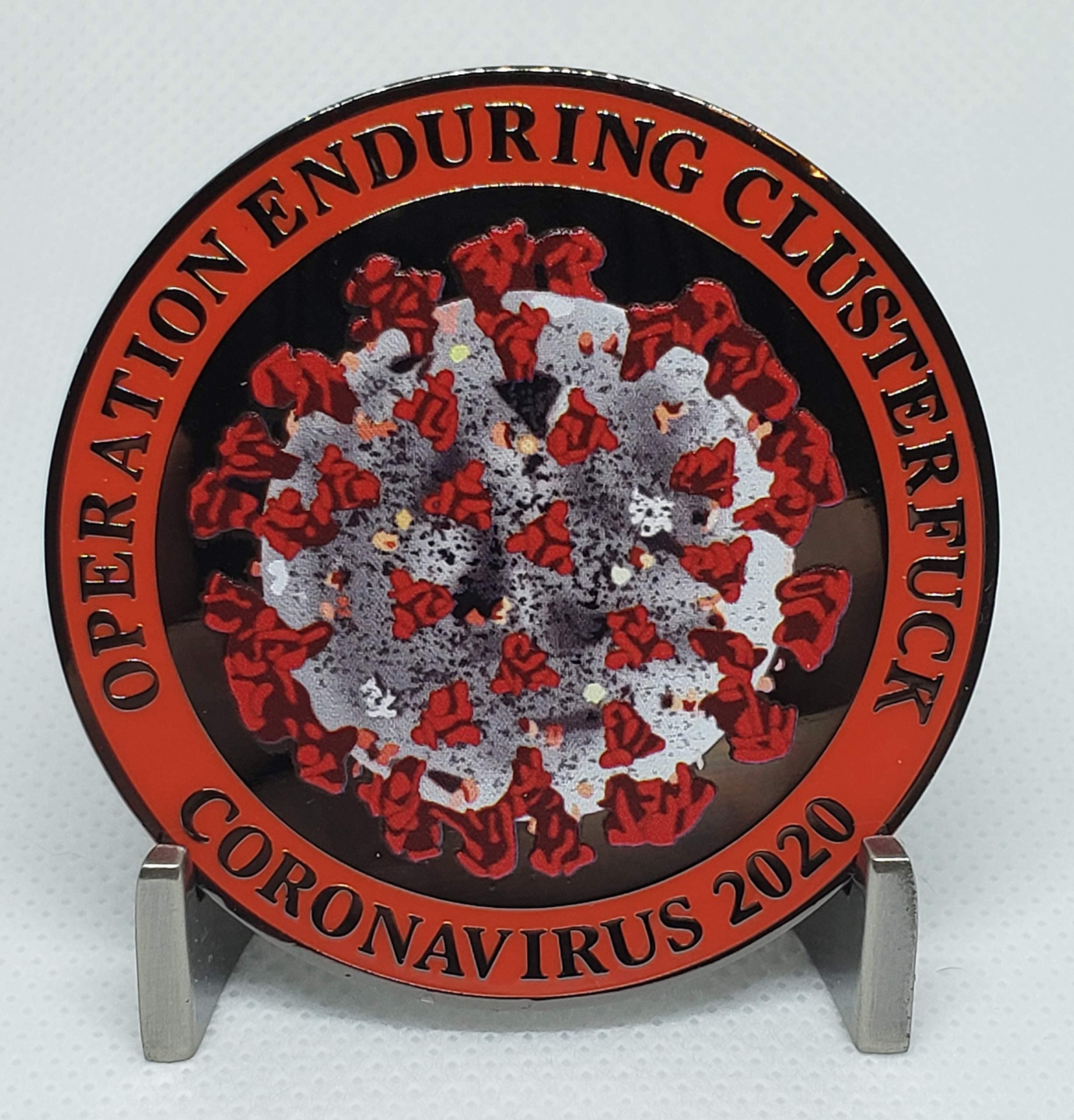 Secret Squirrel Challenge CoinsOperation Enduring covid 2020 - Mission Essential Worker Police coronavirus Cluster